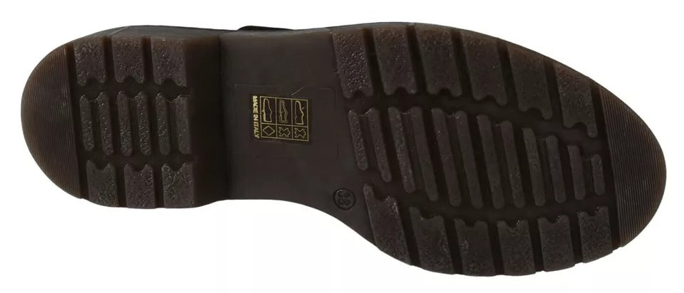 Dr. Martens Dark Brown Leather Elastic Strap Shoes | Regal Royce