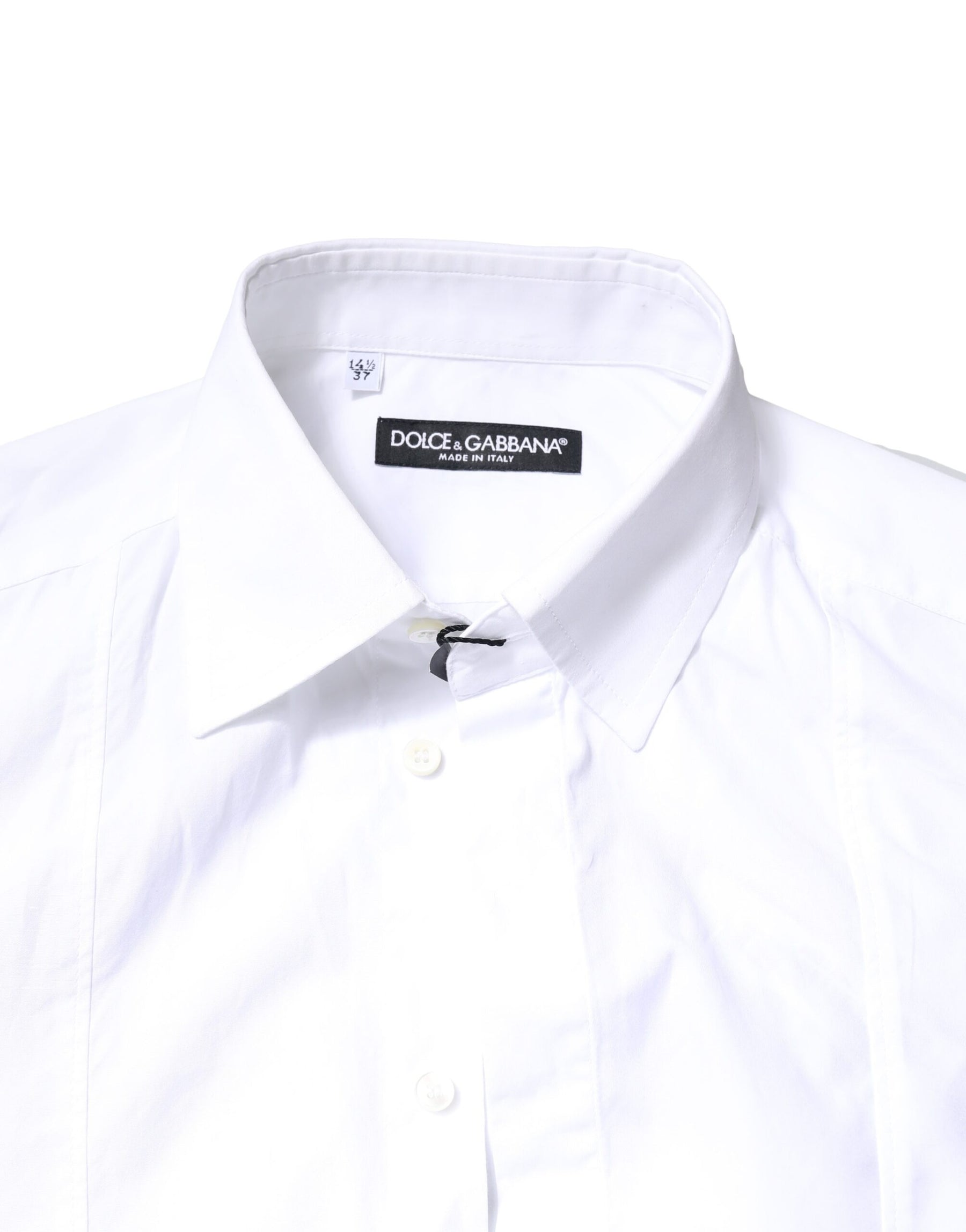 Dolce & Gabbana White Cotton Long Sleeves Formal Dress Shirt | Regal Royce