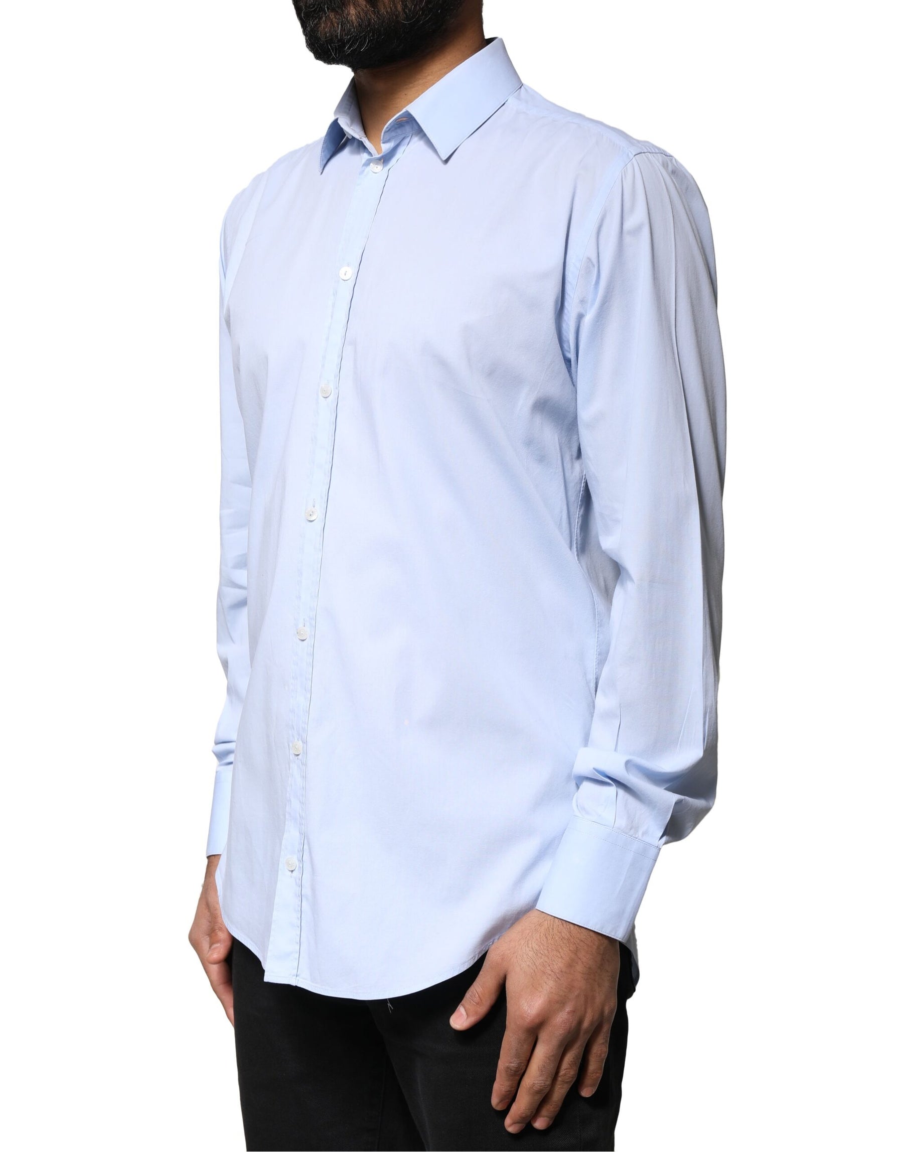 Dolce & Gabbana Light Blue Cotton MARTINI Formal Dress Shirt | Regal Royce