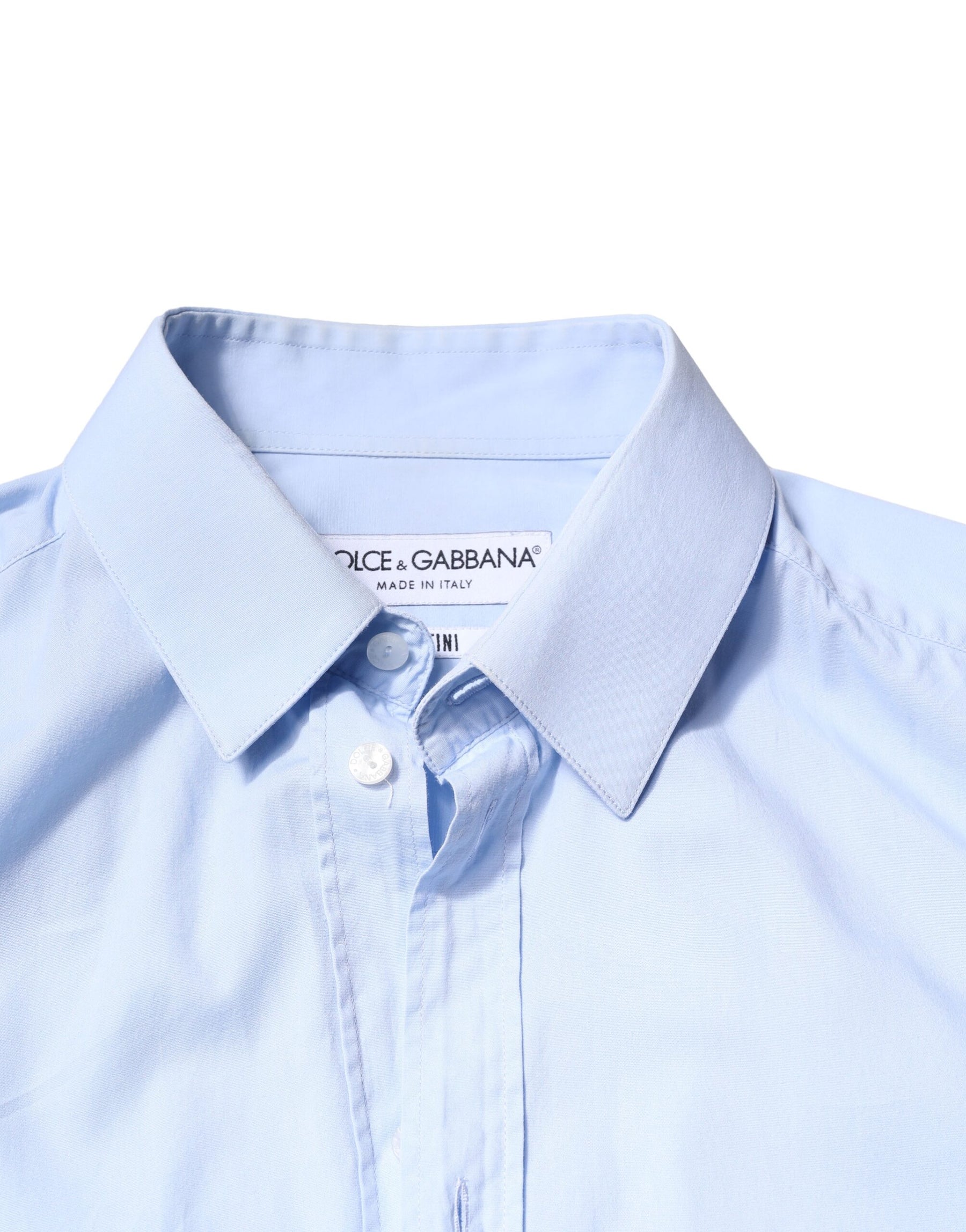 Dolce & Gabbana Light Blue Cotton MARTINI Formal Dress Shirt | Regal Royce