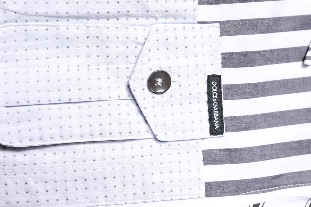Dolce & Gabbana Multicolor Striped Button Down Casual Shirt