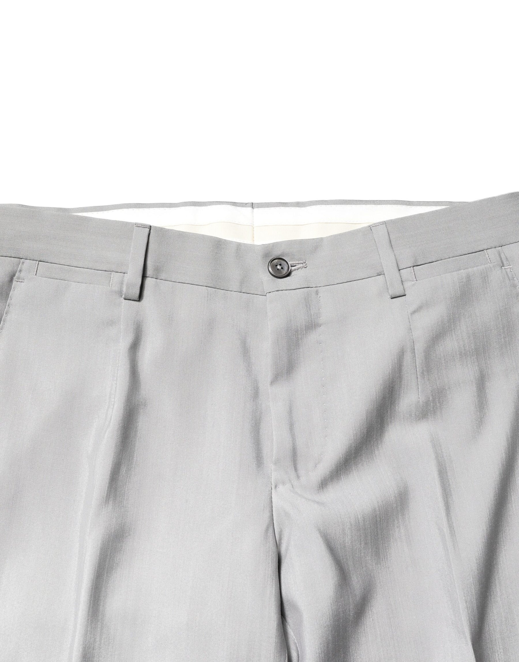 Dolce & Gabbana Light Gray Wool GOLD 2 Piece Formal Suit | Regal Royce