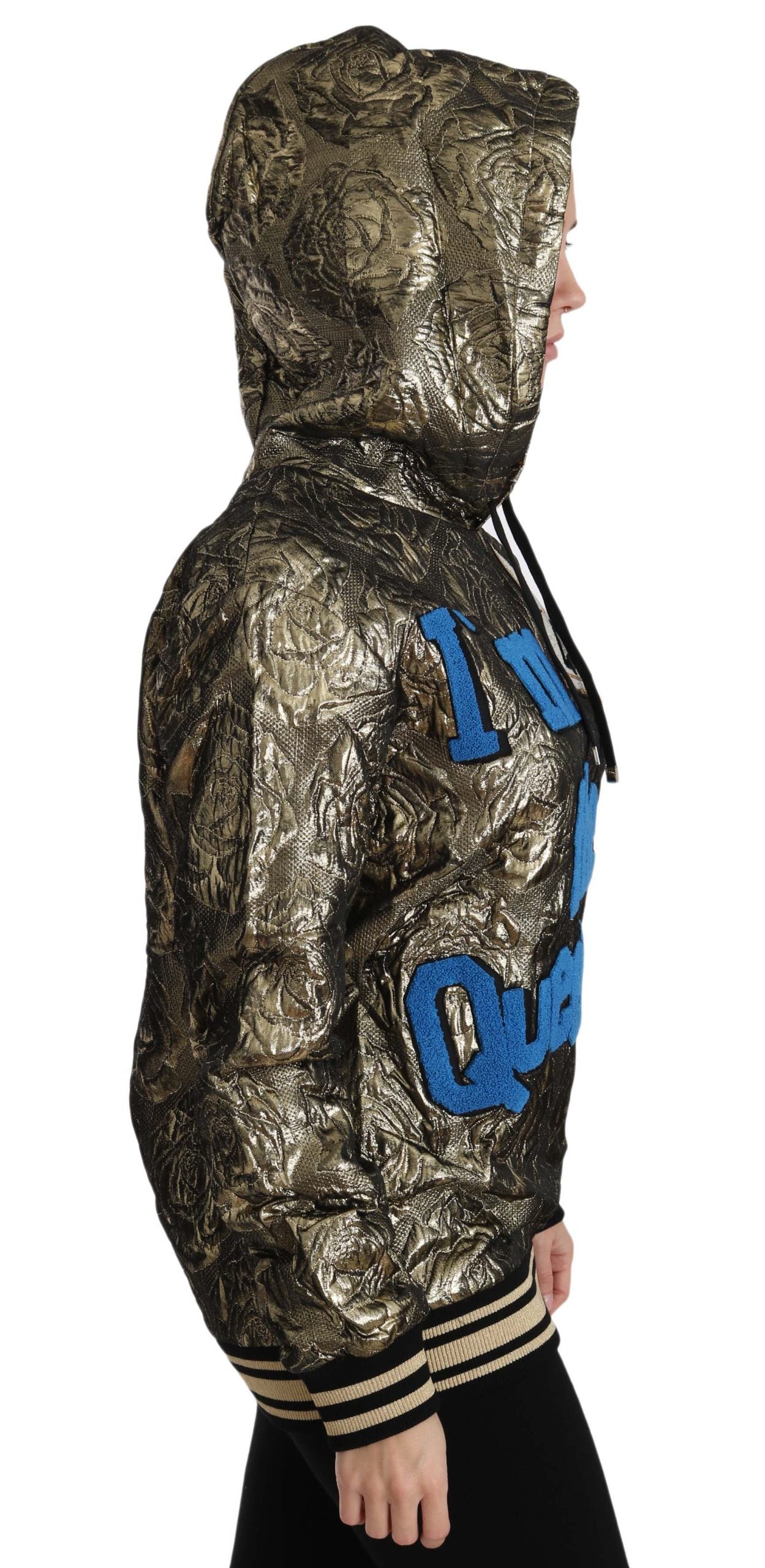 Dolce & Gabbana Im The Queen Jaquard Gold Sweatshirt  Hoodie | Regal Royce