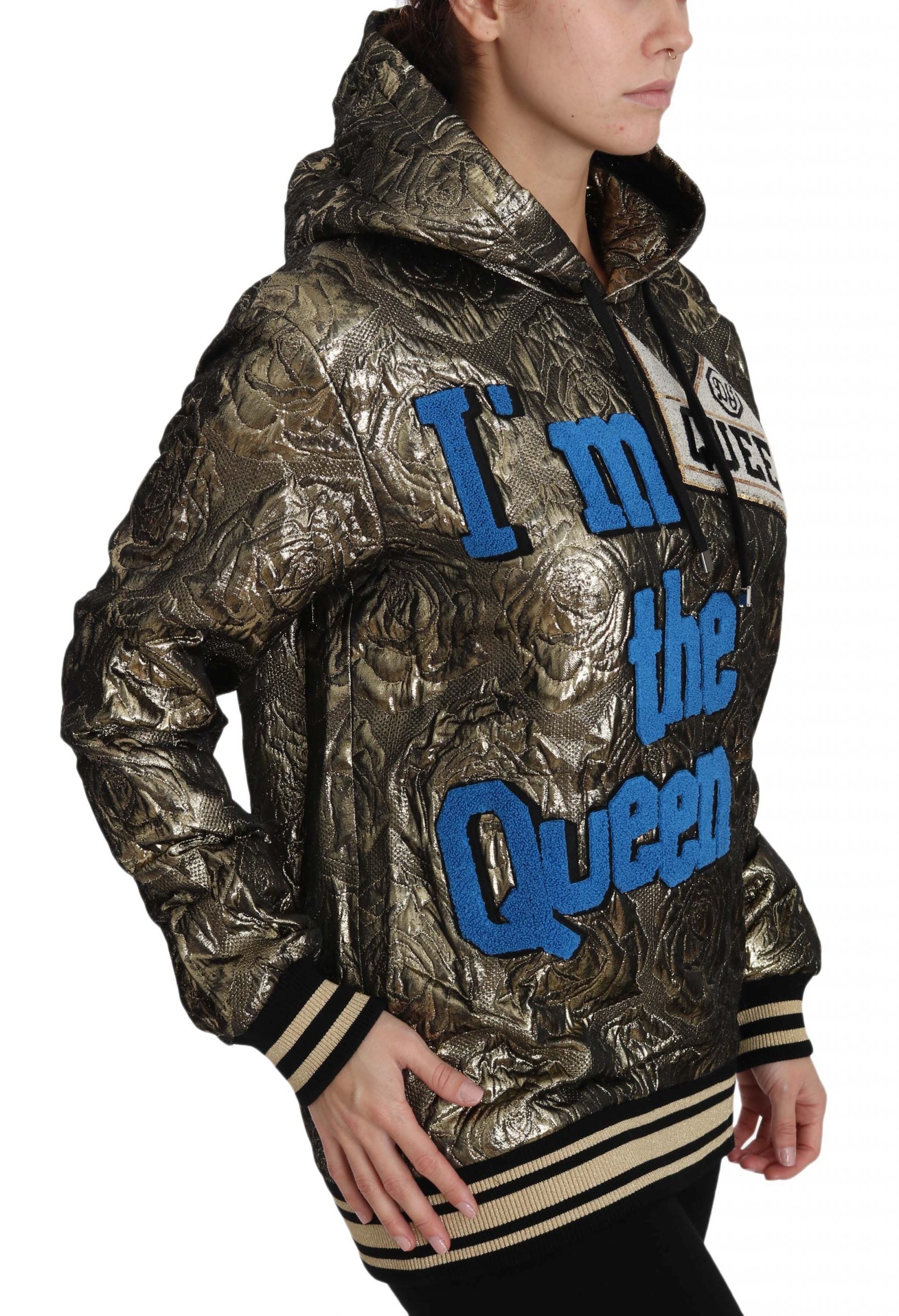 Dolce & Gabbana Im The Queen Jaquard Gold Sweatshirt  Hoodie | Regal Royce