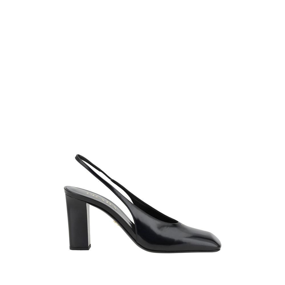 Prada Black Calf Leather Pumps | Regal Royce