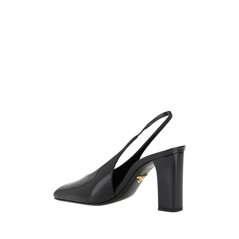 Prada Black Calf Leather Pumps | Regal Royce