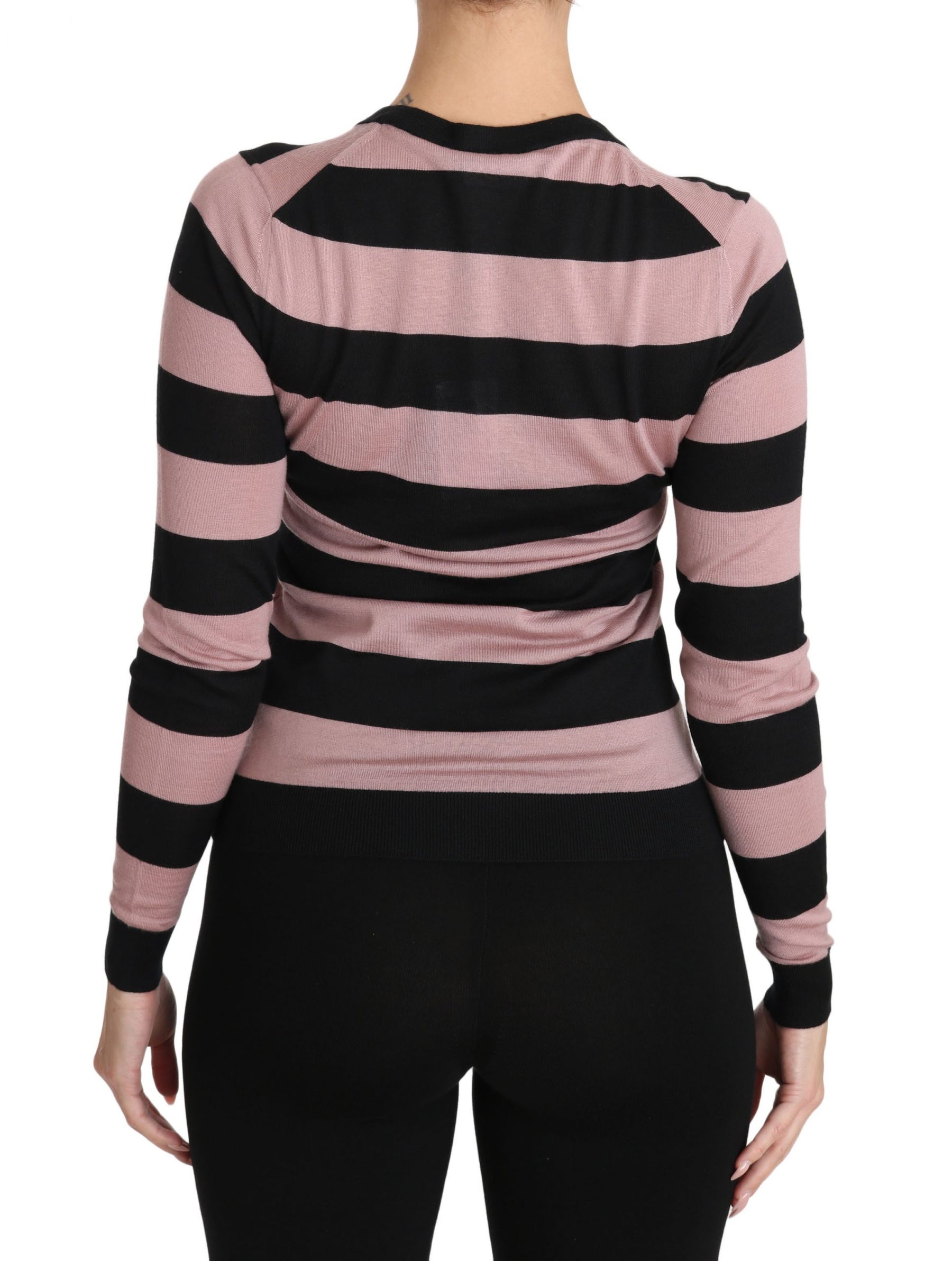 Dolce & Gabbana Pink Floral Cashmere Cardigan Sweater | Regal Royce