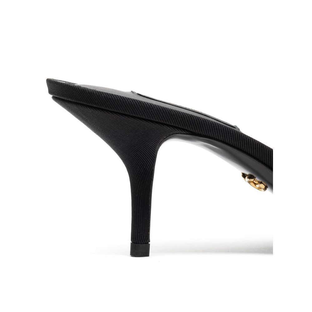 Dolce & Gabbana Black Cotton Mules | Regal Royce