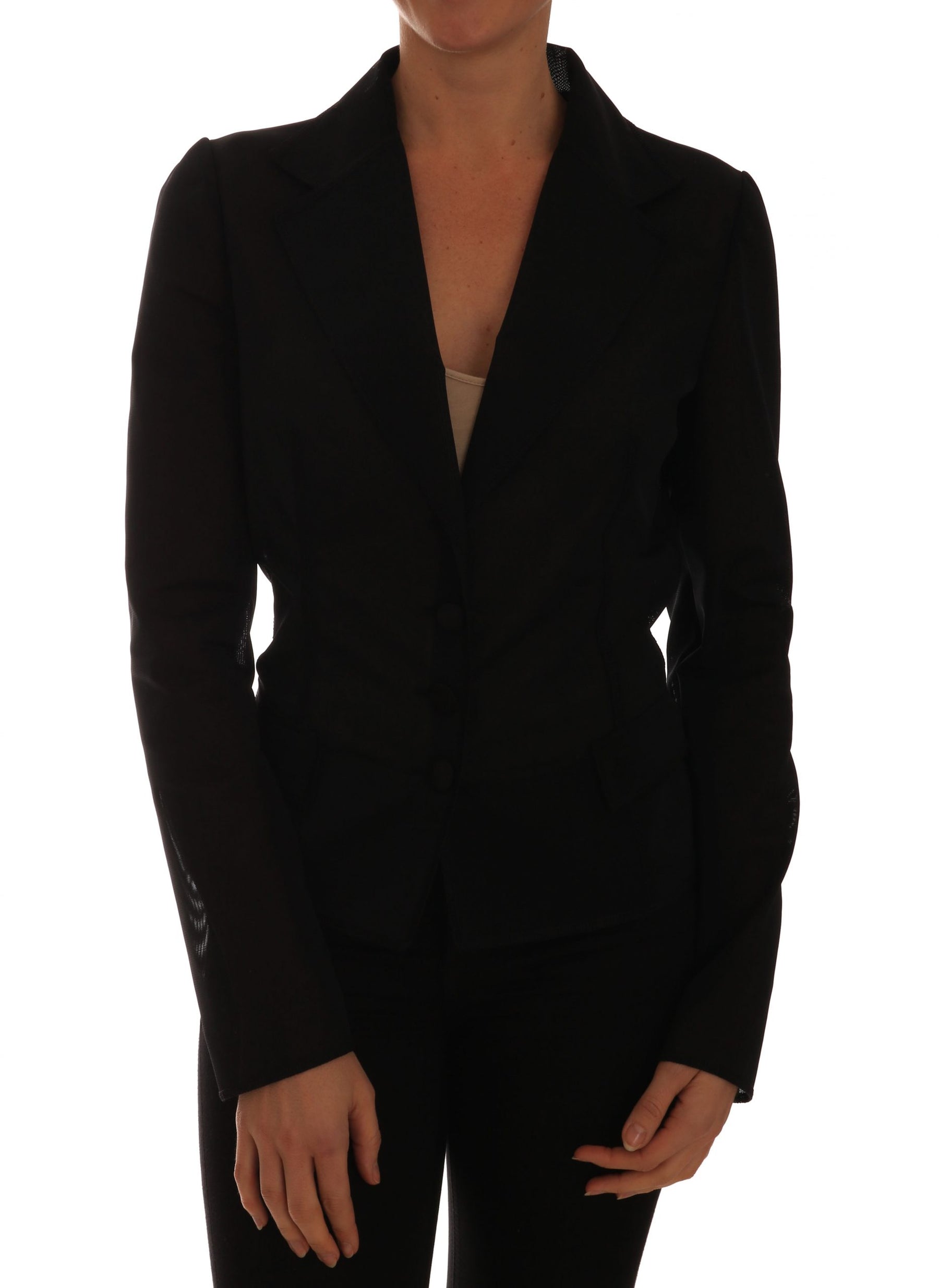 Dolce & Gabbana Black Nylon Net Blazer Jacket | Regal Royce