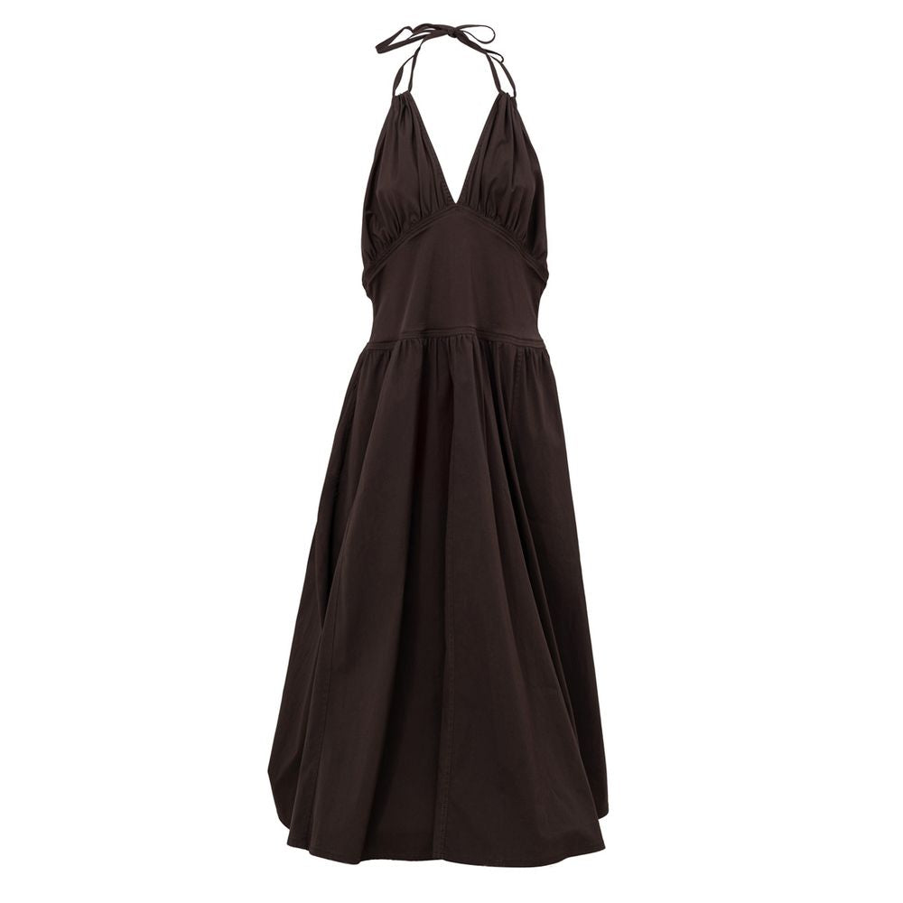 Bottega Veneta Brown Cotton Long Dress | Regal Royce