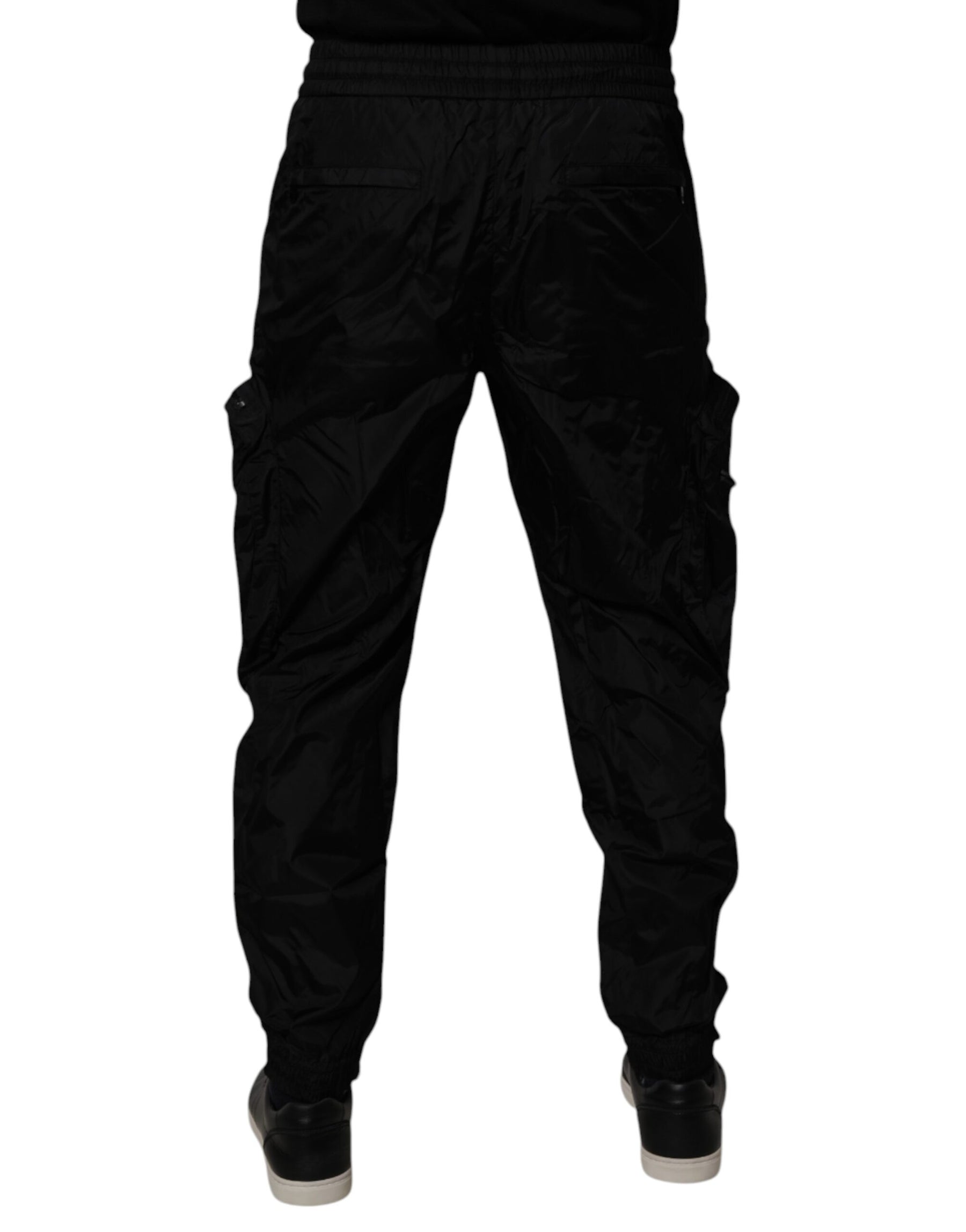 Dolce & Gabbana Black Nylon Cargo Jogger Men Sweatpants Pants | Regal Royce
