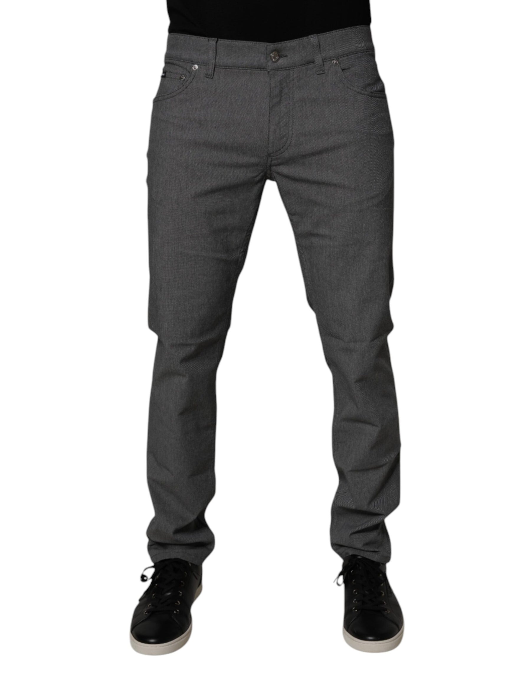 Dolce & Gabbana Gray Cotton Stretch Skinny Denim Jeans | Regal Royce