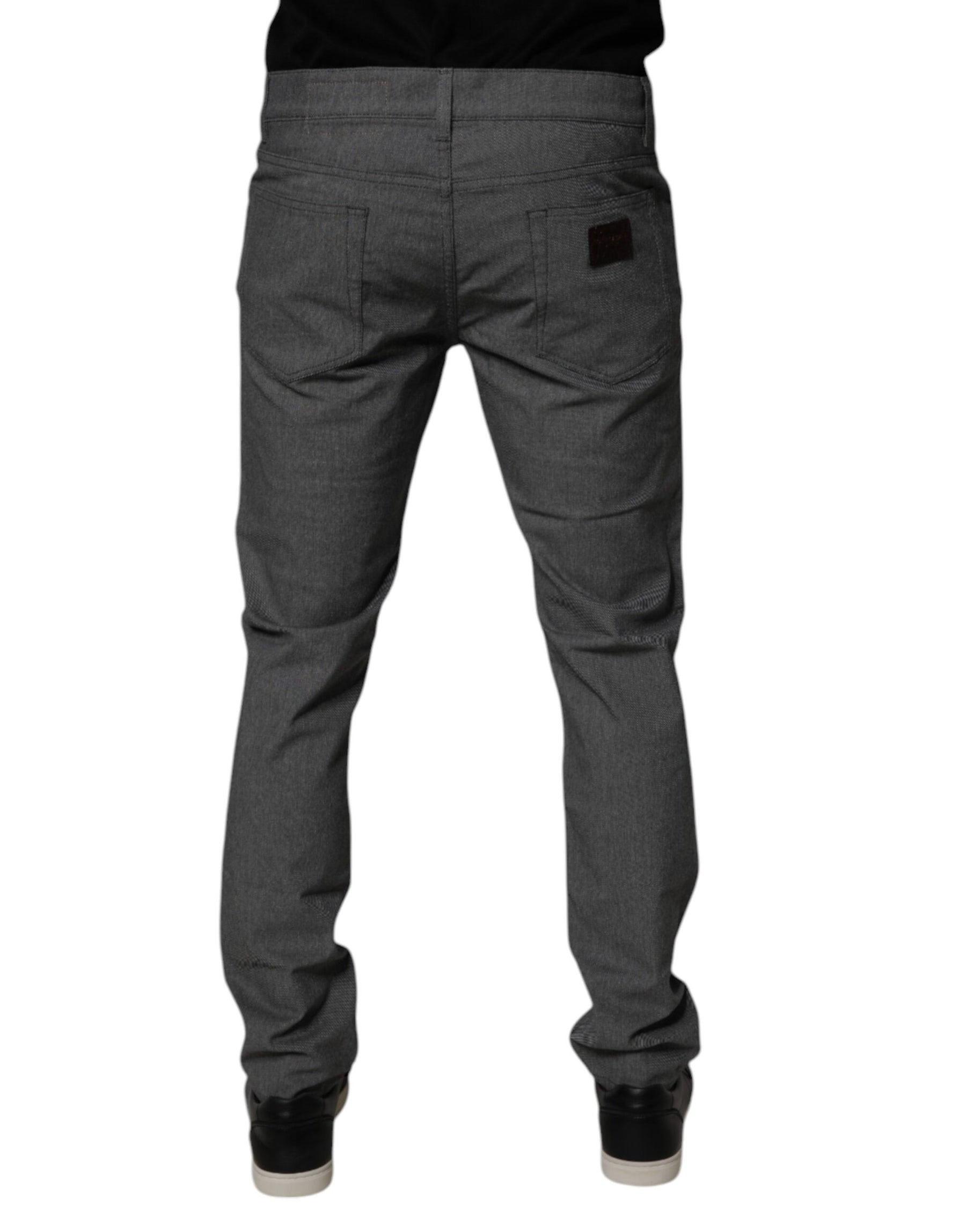 Dolce & Gabbana Gray Cotton Stretch Skinny Denim Jeans | Regal Royce