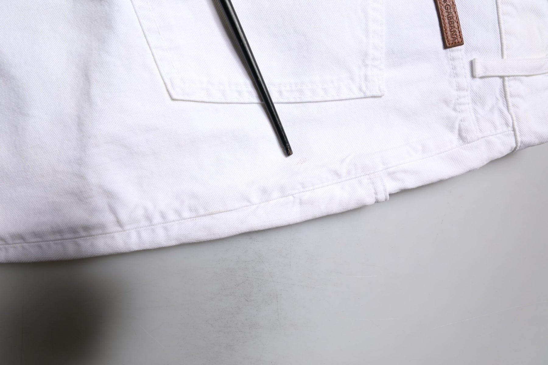 Dolce & Gabbana White Cotton Straight Men Denim Jeans | Regal Royce