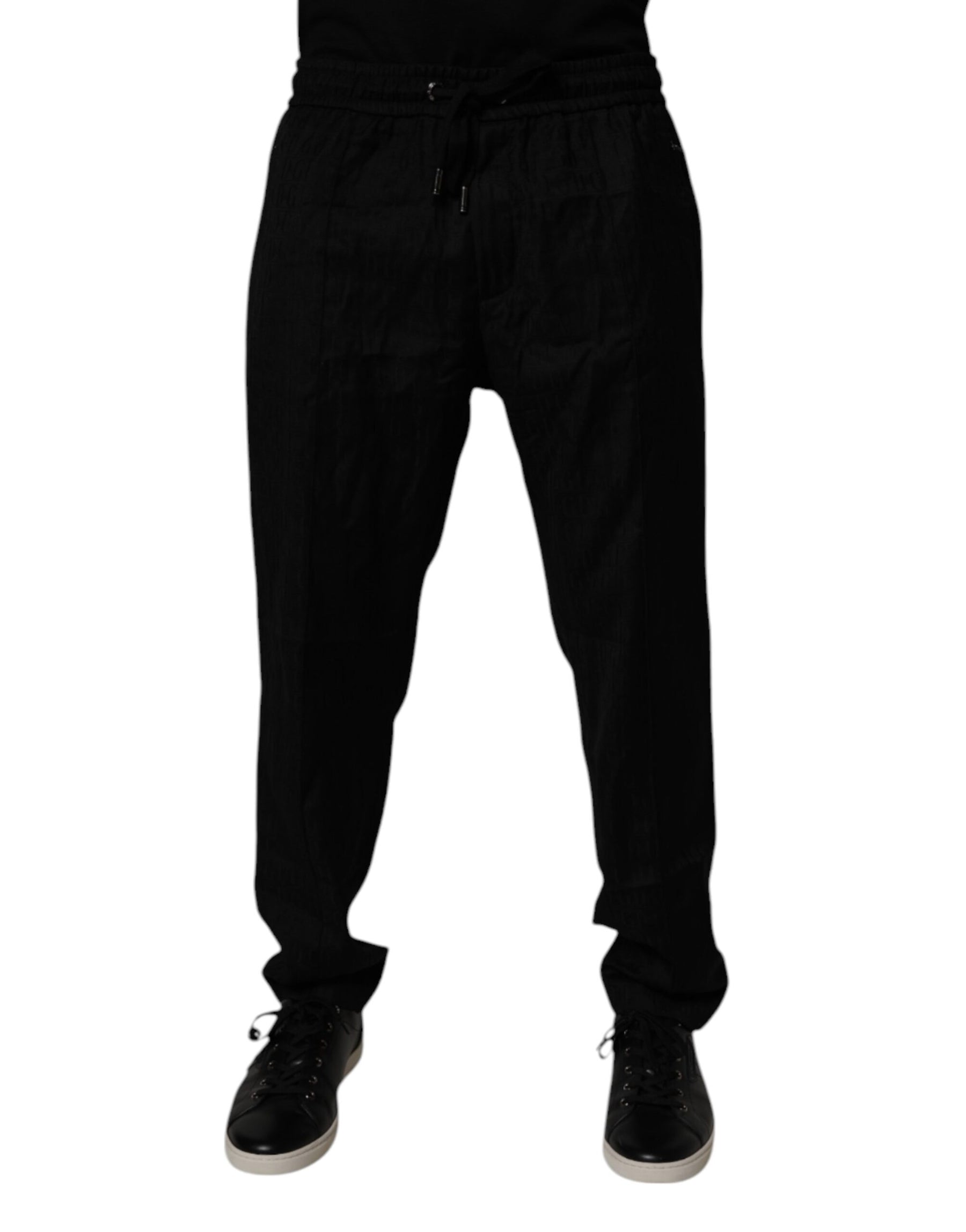 Dolce & Gabbana Black Wool Jogger Sweatpants Pants | Regal Royce