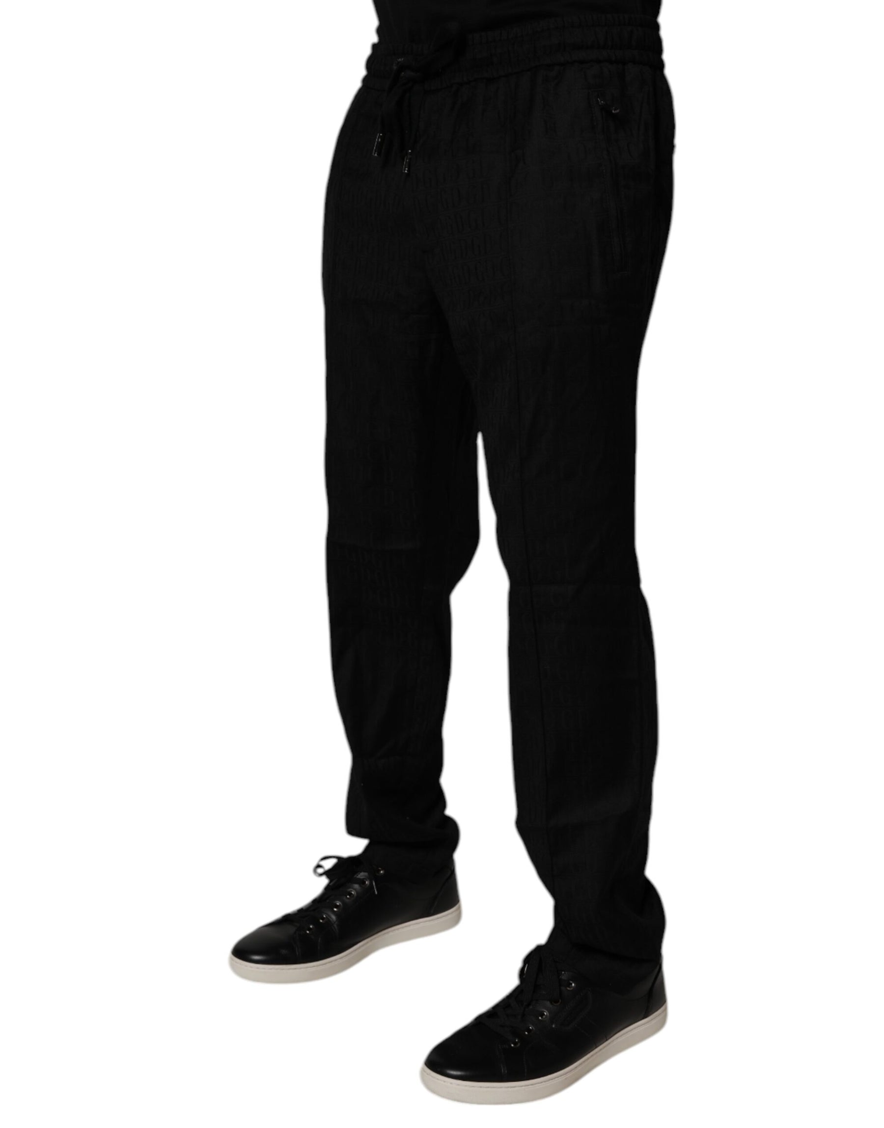 Dolce & Gabbana Black Wool Jogger Sweatpants Pants | Regal Royce