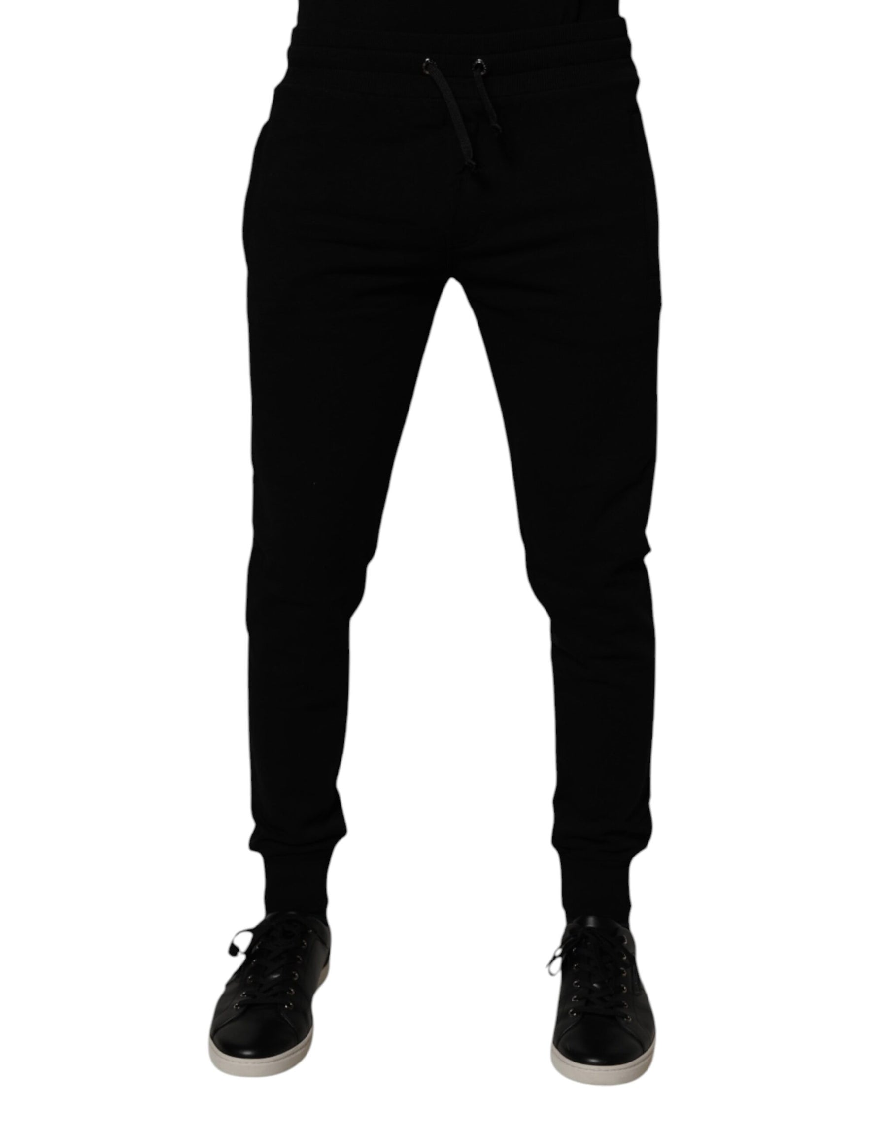 Dolce & Gabbana Black Cotton Jogger Sweatpants Pants | Regal Royce