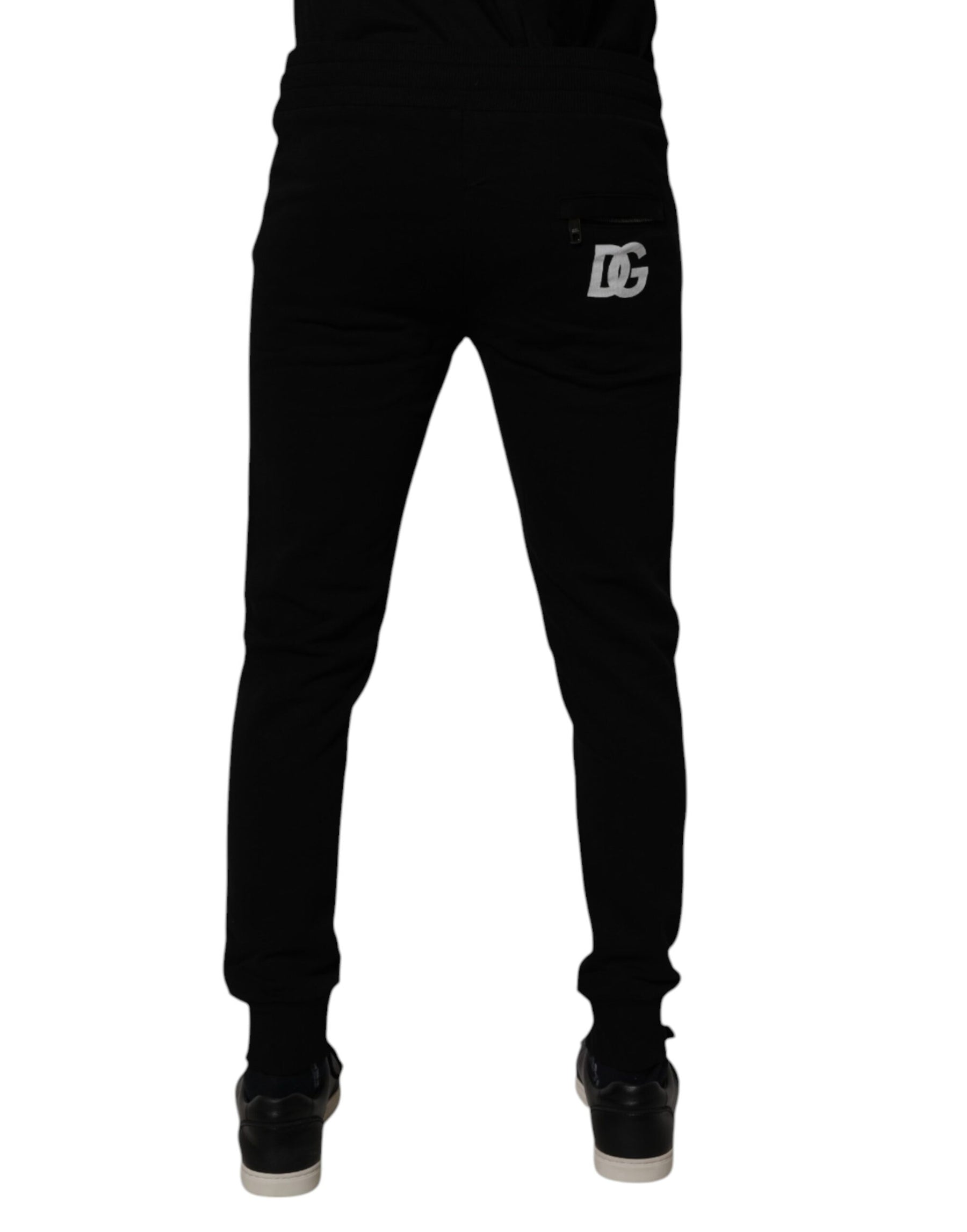 Dolce & Gabbana Black Cotton Jogger Sweatpants Pants | Regal Royce