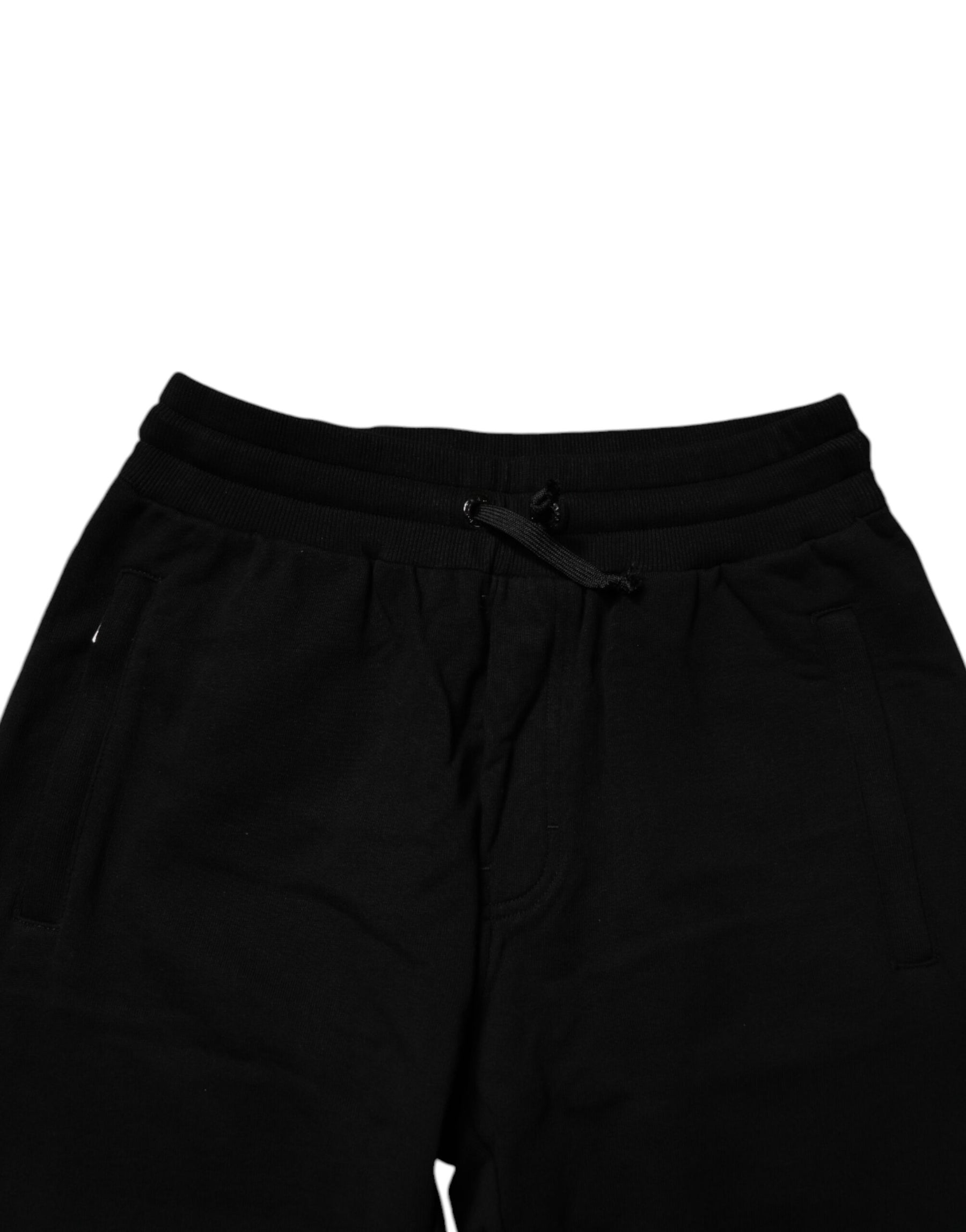 Dolce & Gabbana Black Cotton Jogger Sweatpants Pants | Regal Royce