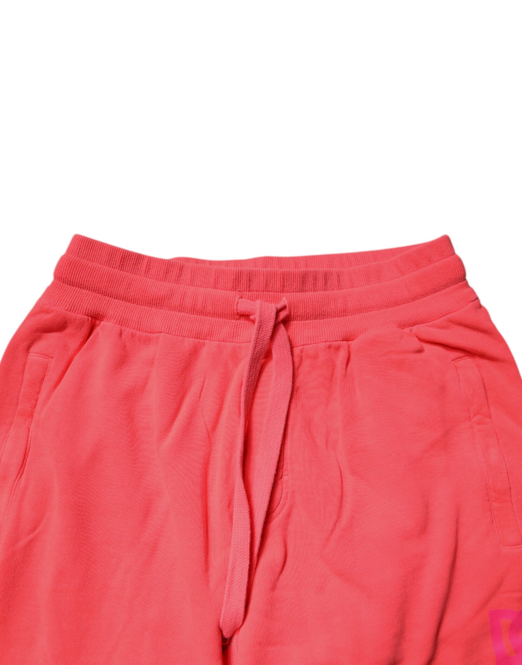 Dolce & Gabbana Neon Red Cotton Jogger Men Sweatpants Pants | Regal Royce
