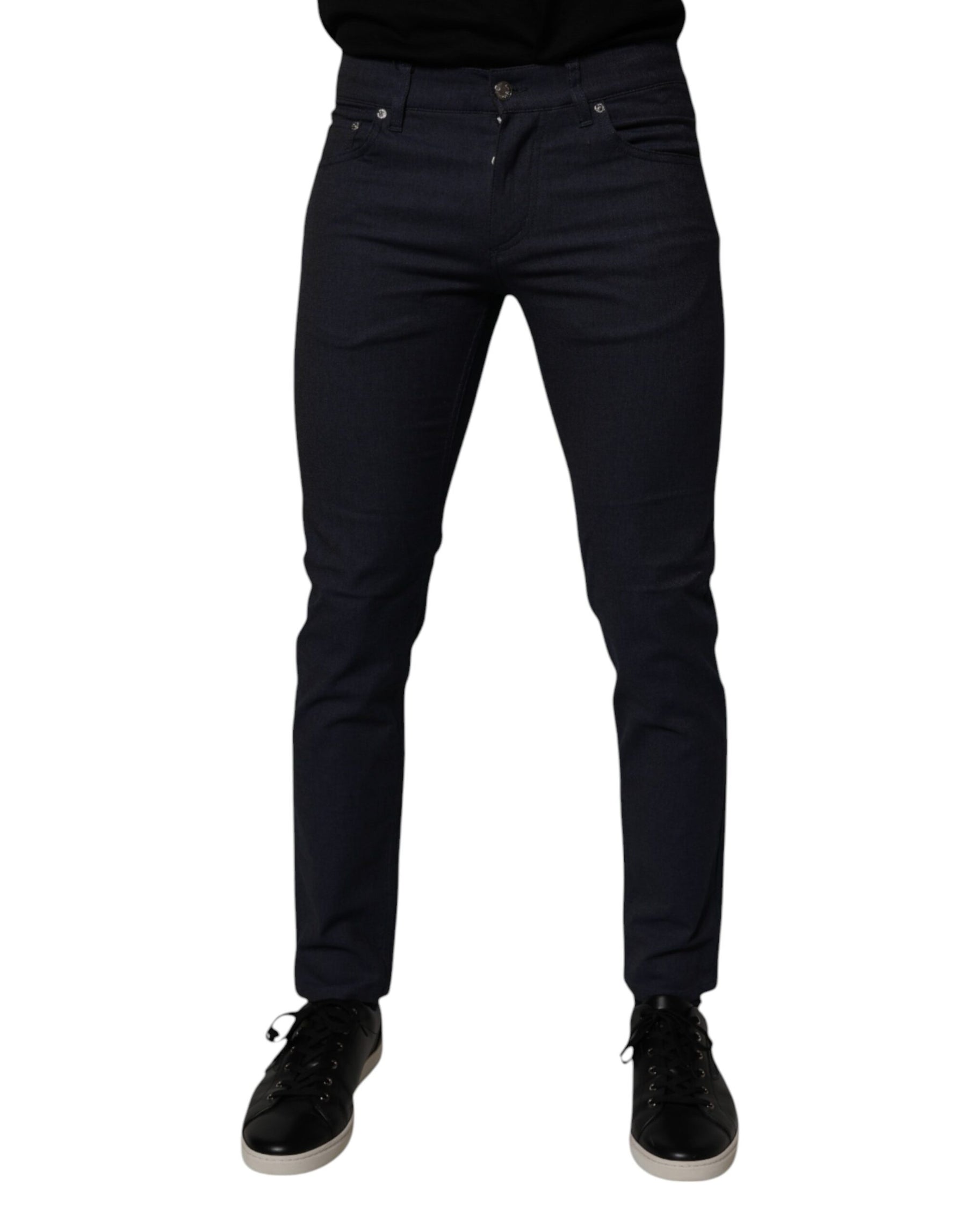 Dolce & Gabbana Dark Blue Cotton Stretch Skinny Denim Jeans | Regal Royce