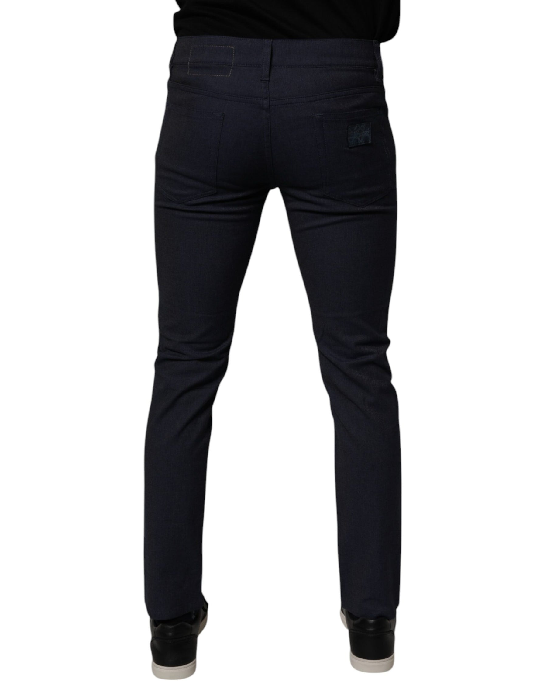 Dolce & Gabbana Dark Blue Cotton Stretch Skinny Denim Jeans | Regal Royce