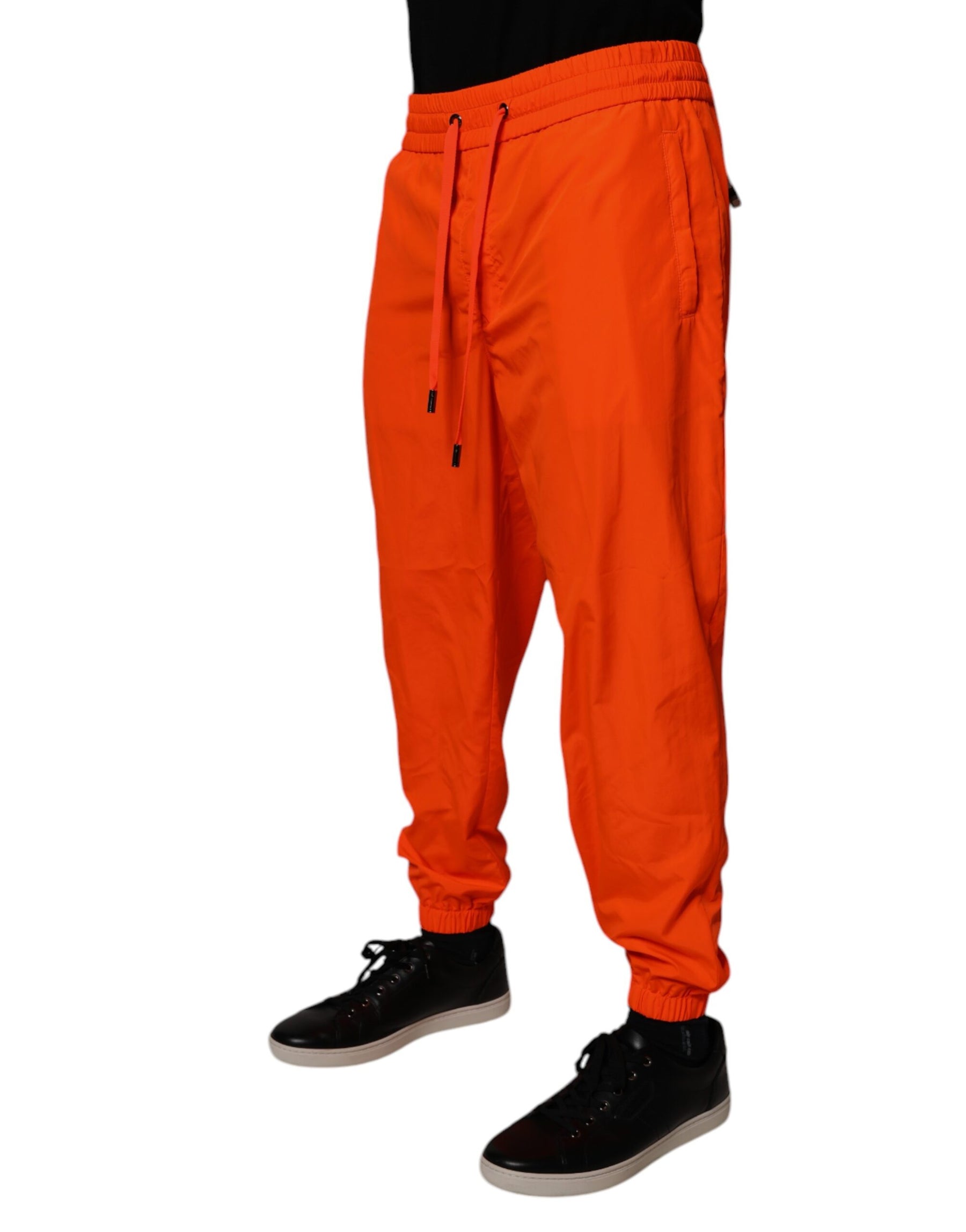 Dolce & Gabbana Orange Polyester Men Jogger Sweatpants Pants | Regal Royce