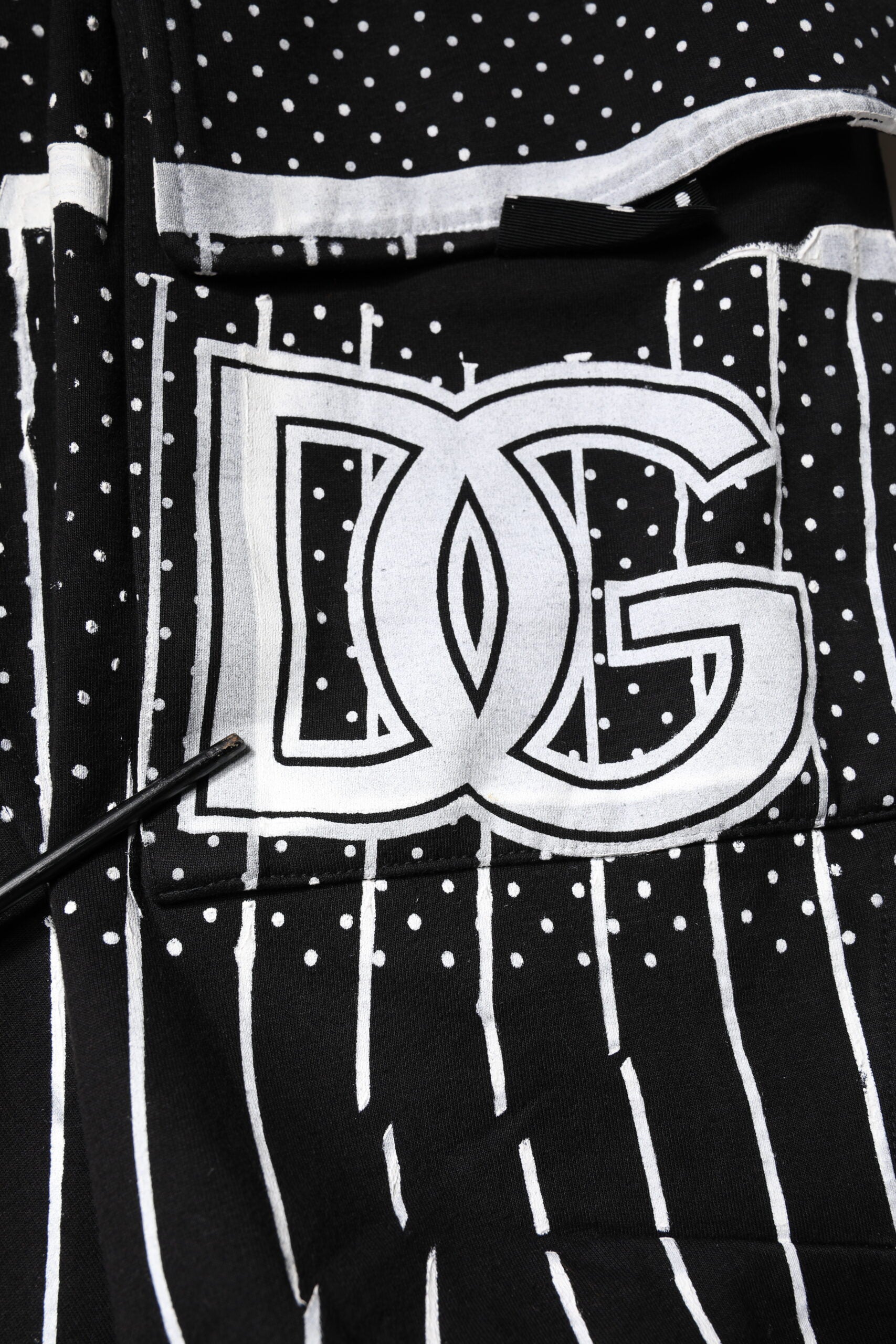 Dolce & Gabbana Black Polka Dot Stripes Cargo Jogger Sweatpants Pants | Regal Royce