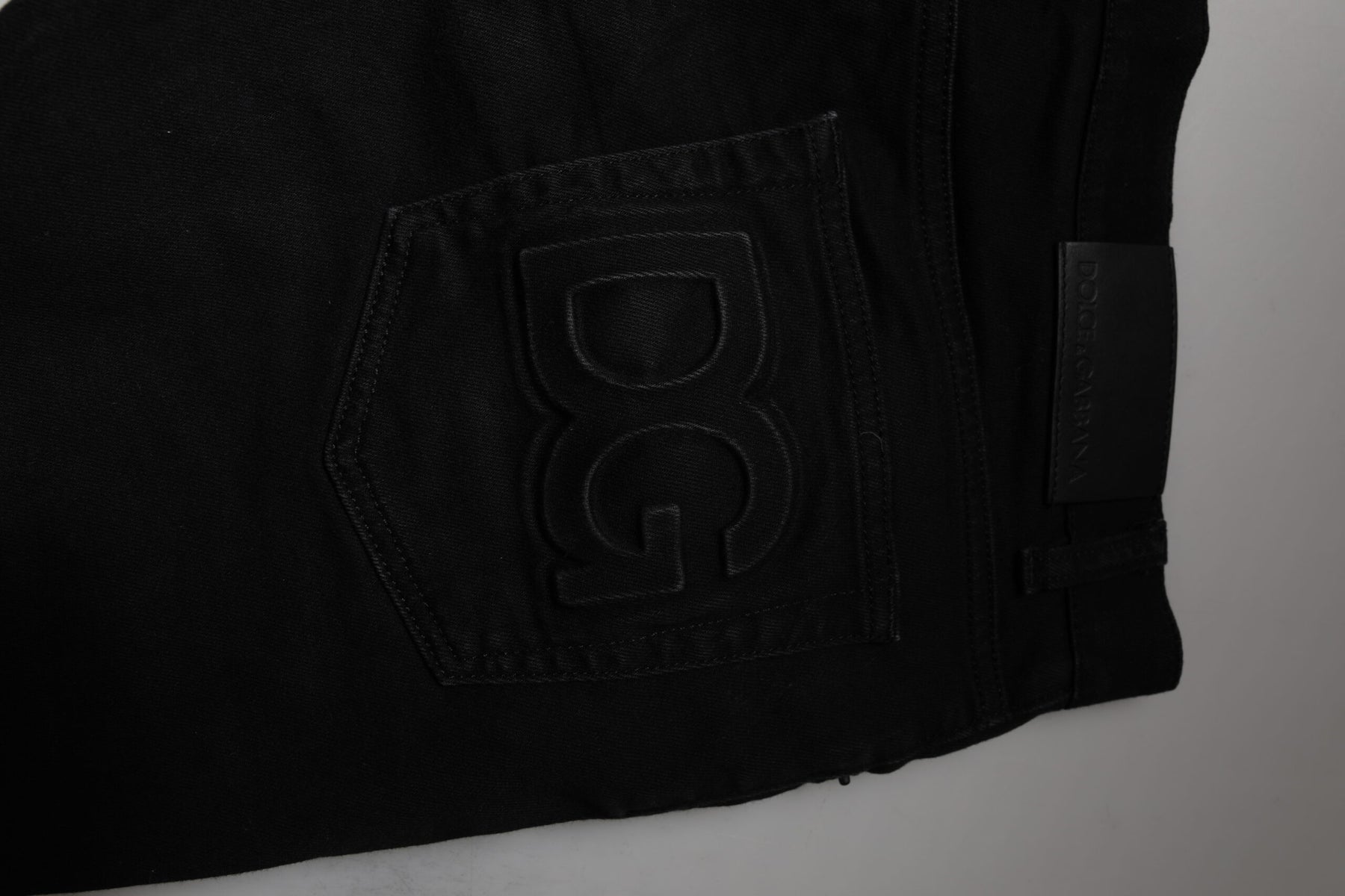 Dolce & Gabbana Black Cotton Stretch Skinny Men Denim Jeans | Regal Royce