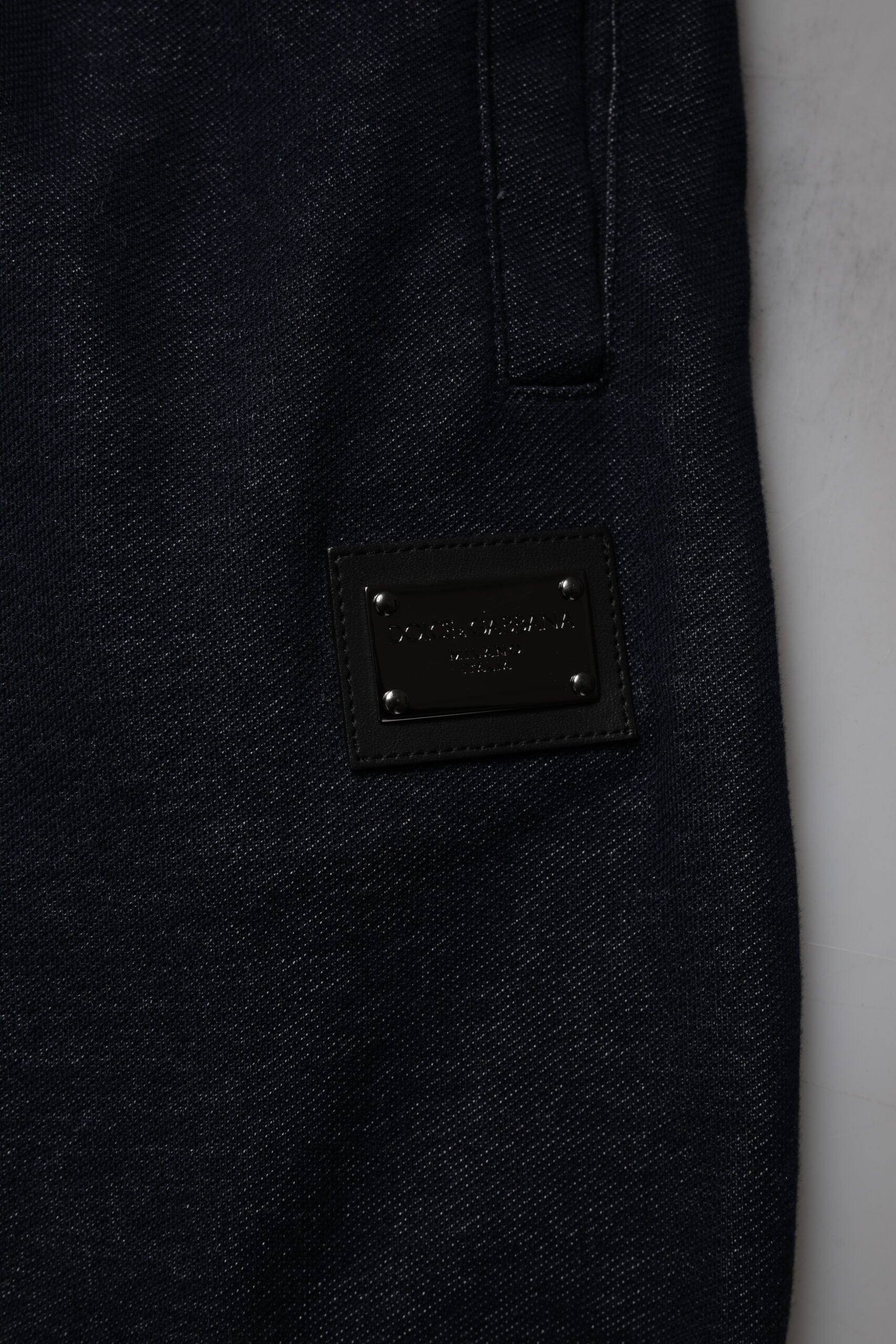 Dolce & Gabbana Black Jacquard Cotton Jogger Sweatpants Pants | Regal Royce