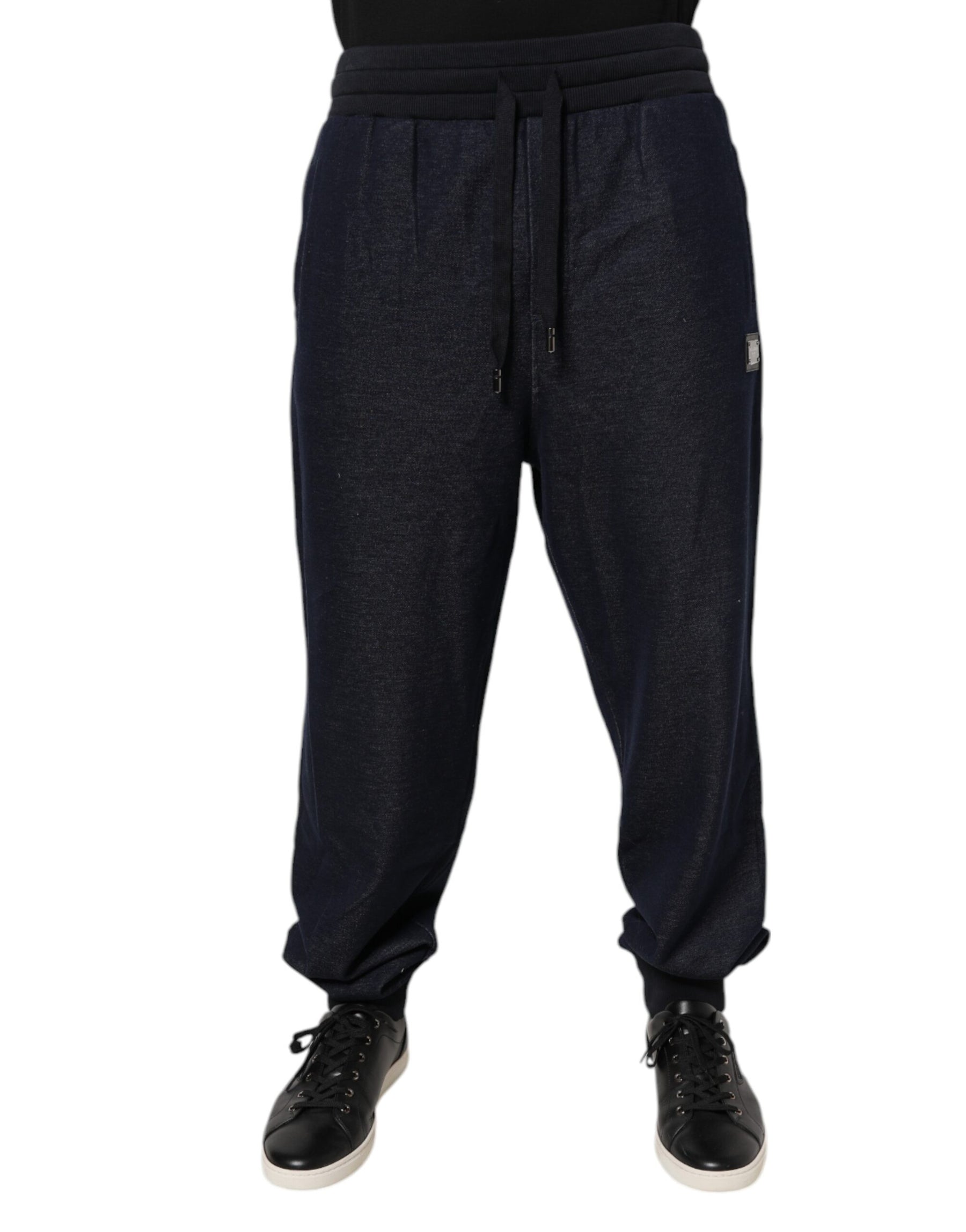 Dolce & Gabbana Black Jacquard Jogger Men Sweatpants Pants | Regal Royce