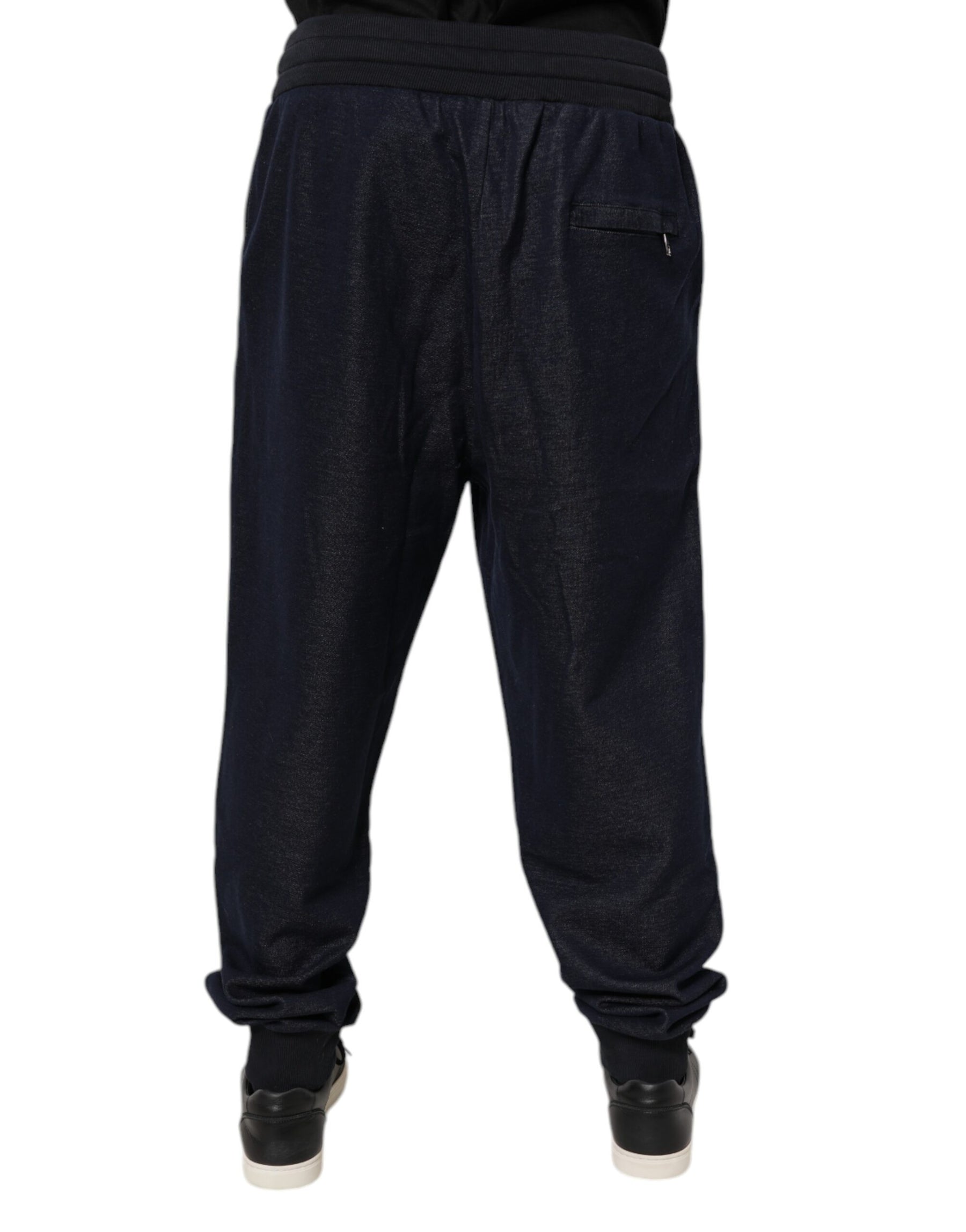 Dolce & Gabbana Black Jacquard Jogger Men Sweatpants Pants | Regal Royce