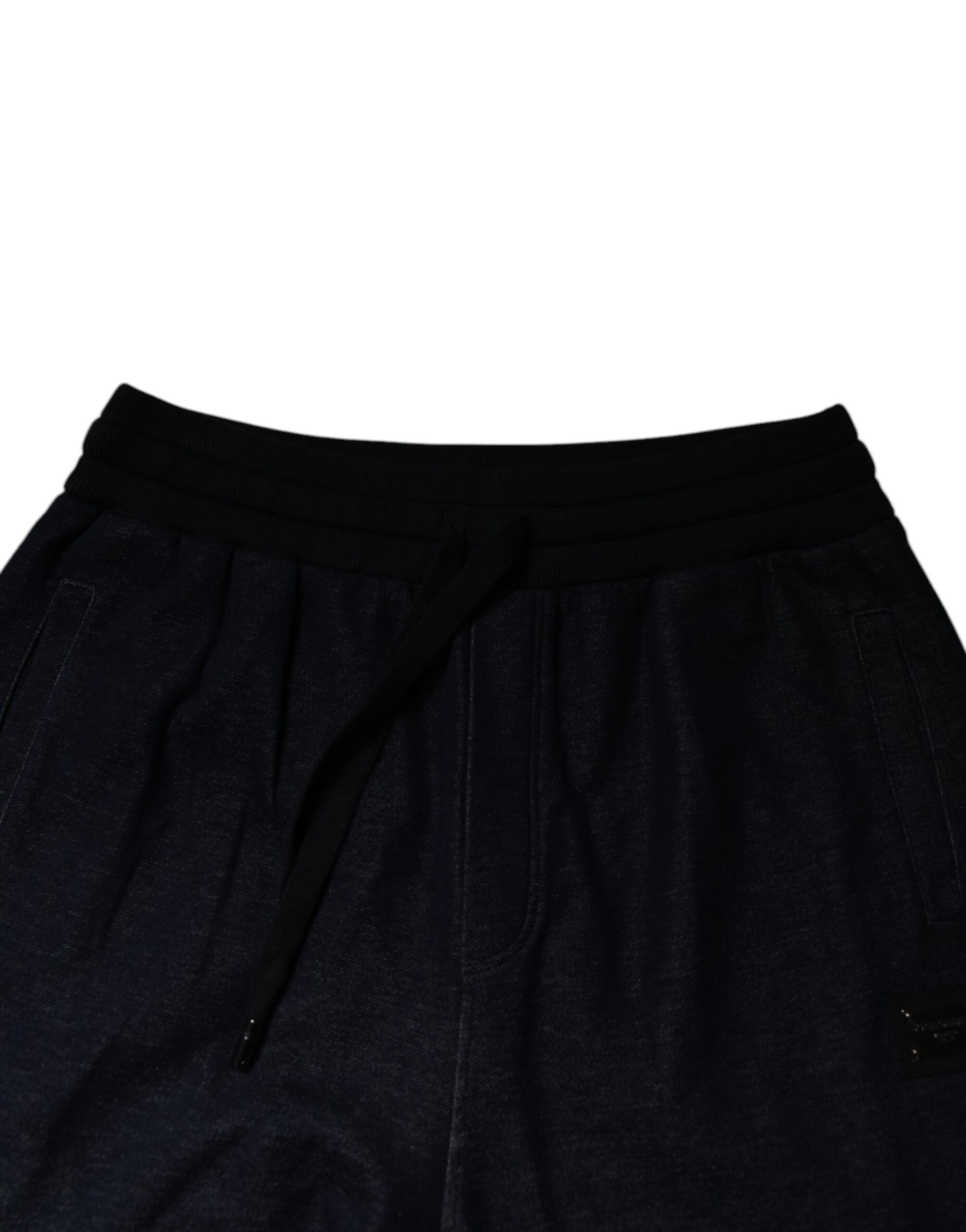 Dolce & Gabbana Black Jacquard Jogger Men Sweatpants Pants | Regal Royce