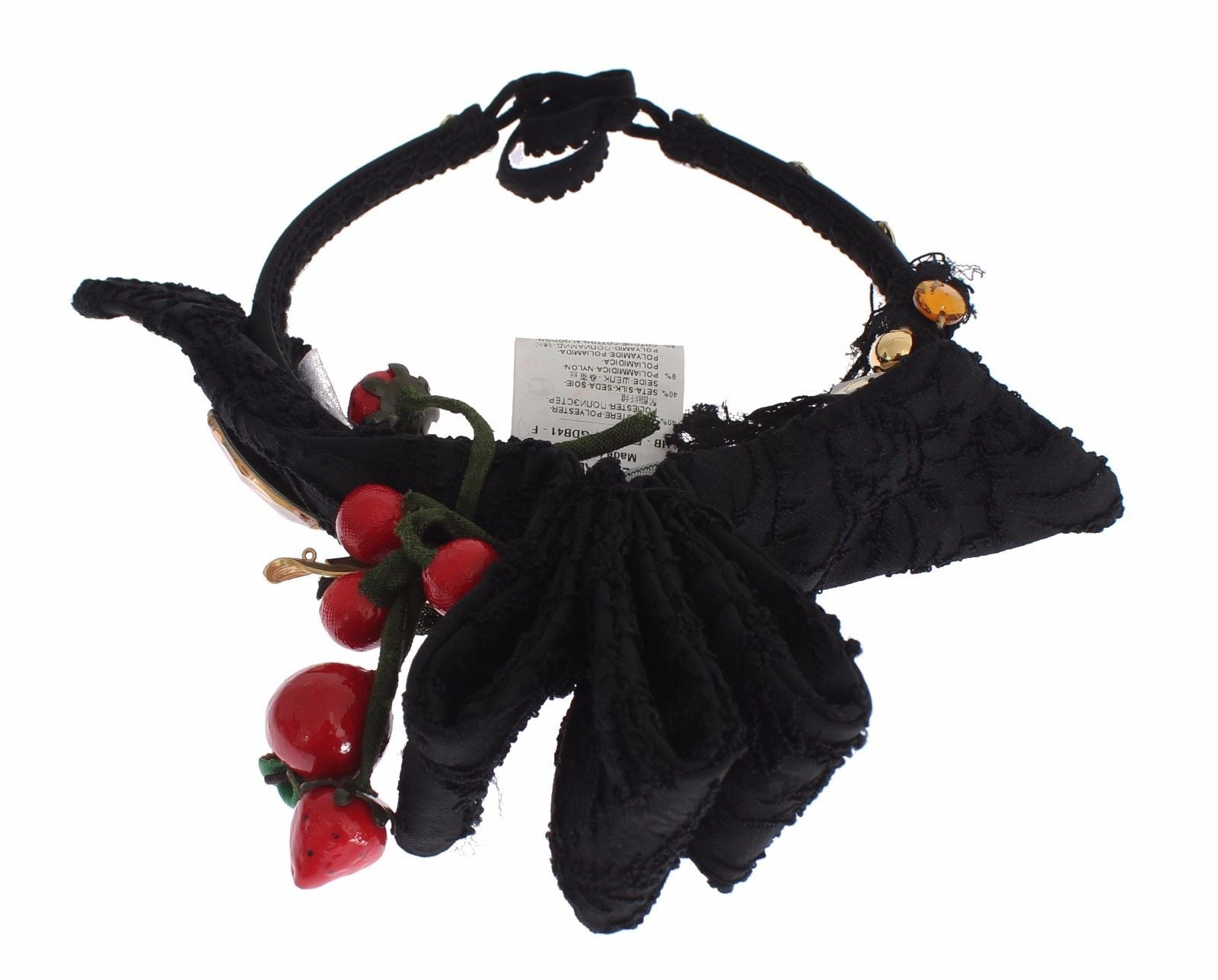 Dolce & Gabbana Diadem Headband Tiara Berry Fruit Crystal Bow Hair | Regal Royce