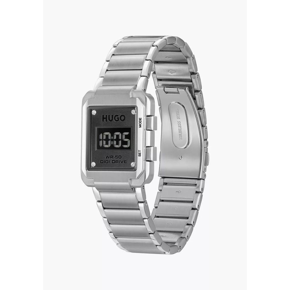Hugo Boss Silver Stainless Steel Digital Watch | Regal Royce