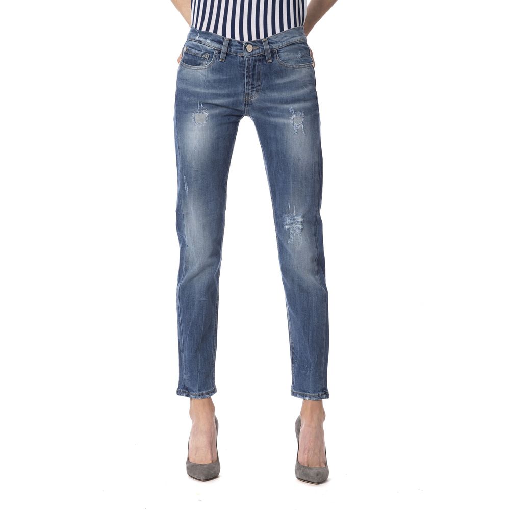Frankie Morello Blue Other Fibres Women Jeans | Regal Royce