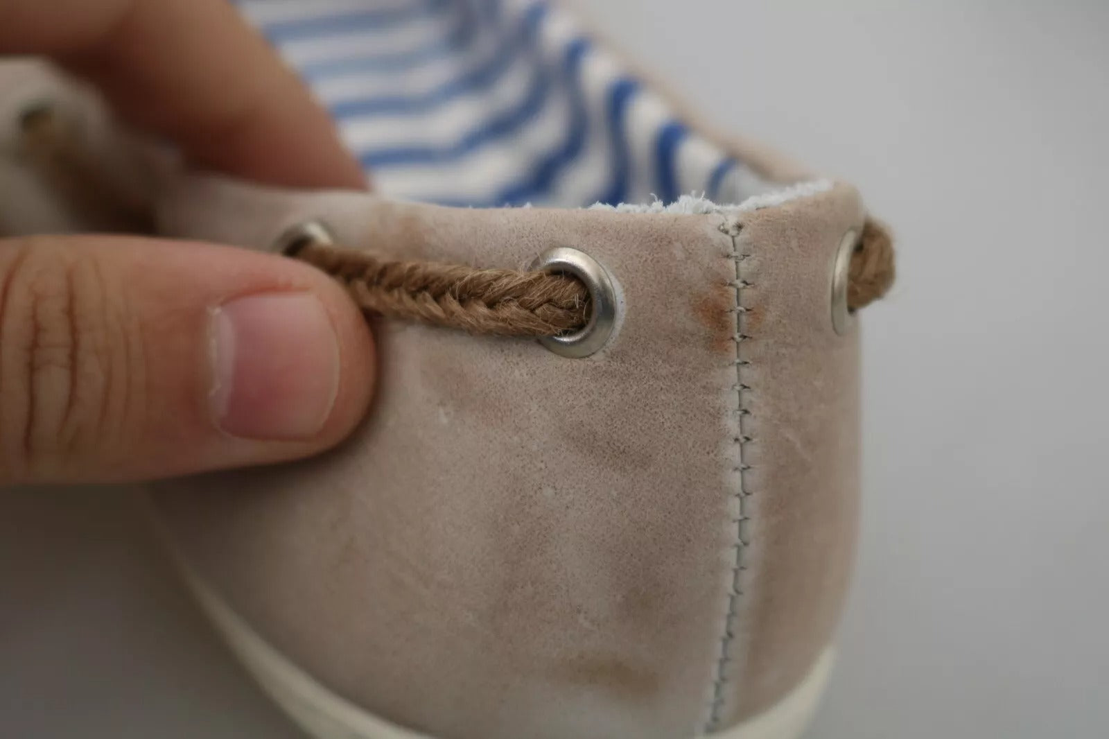 Pantofola D'Oro Beige Suede Lace Bow Loafers Ballet Flat Shoes | Regal Royce