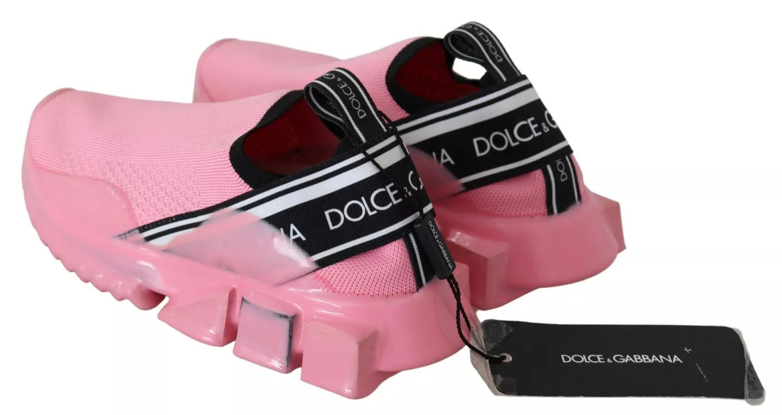 Dolce & Gabbana Pink Low Top Sorrento Sneakers Slip On Casual Shoes | Regal Royce