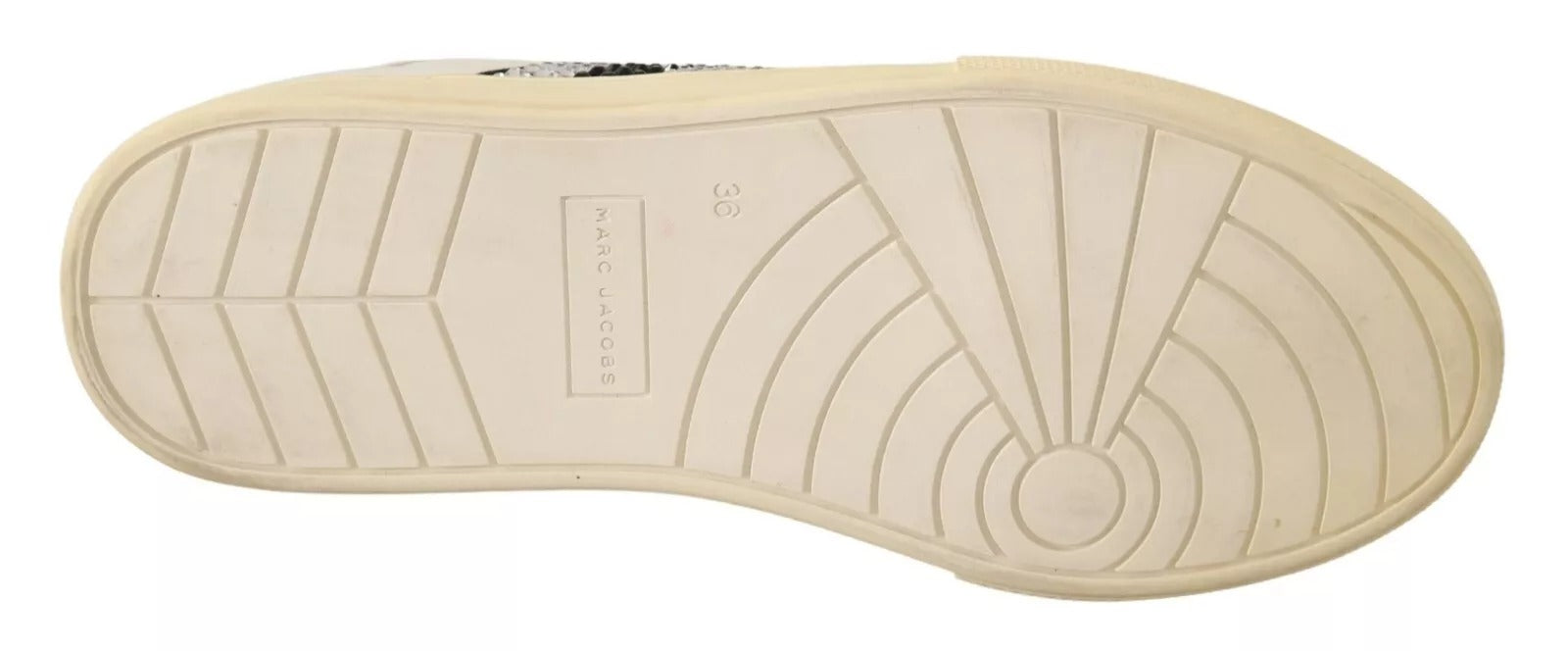 Marc Jacobs White Leather Crystal Embellished Sneakers Shoes | Regal Royce