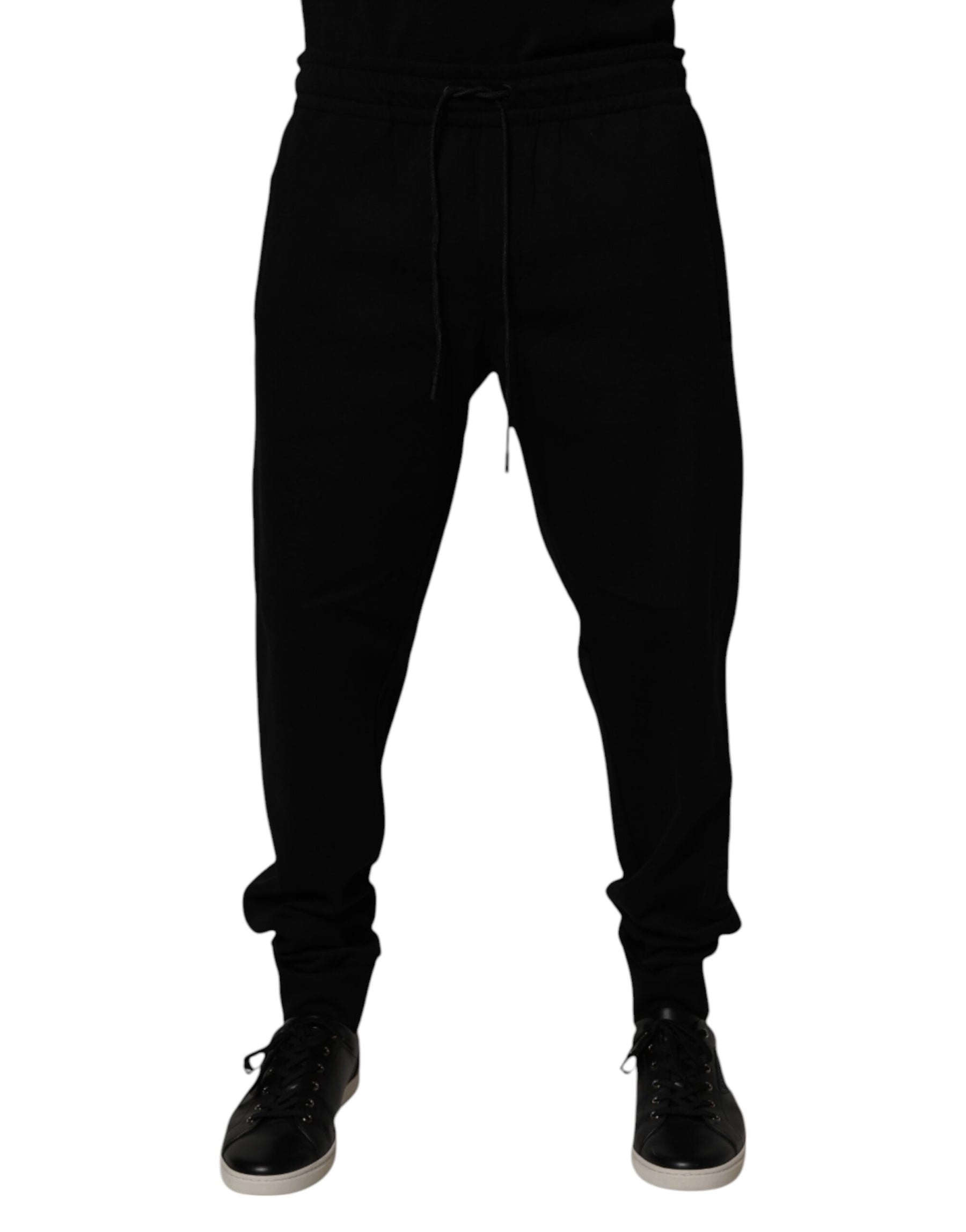Dolce & Gabbana Black Cotton Blend Jogger Sweatpants Pants | Regal Royce