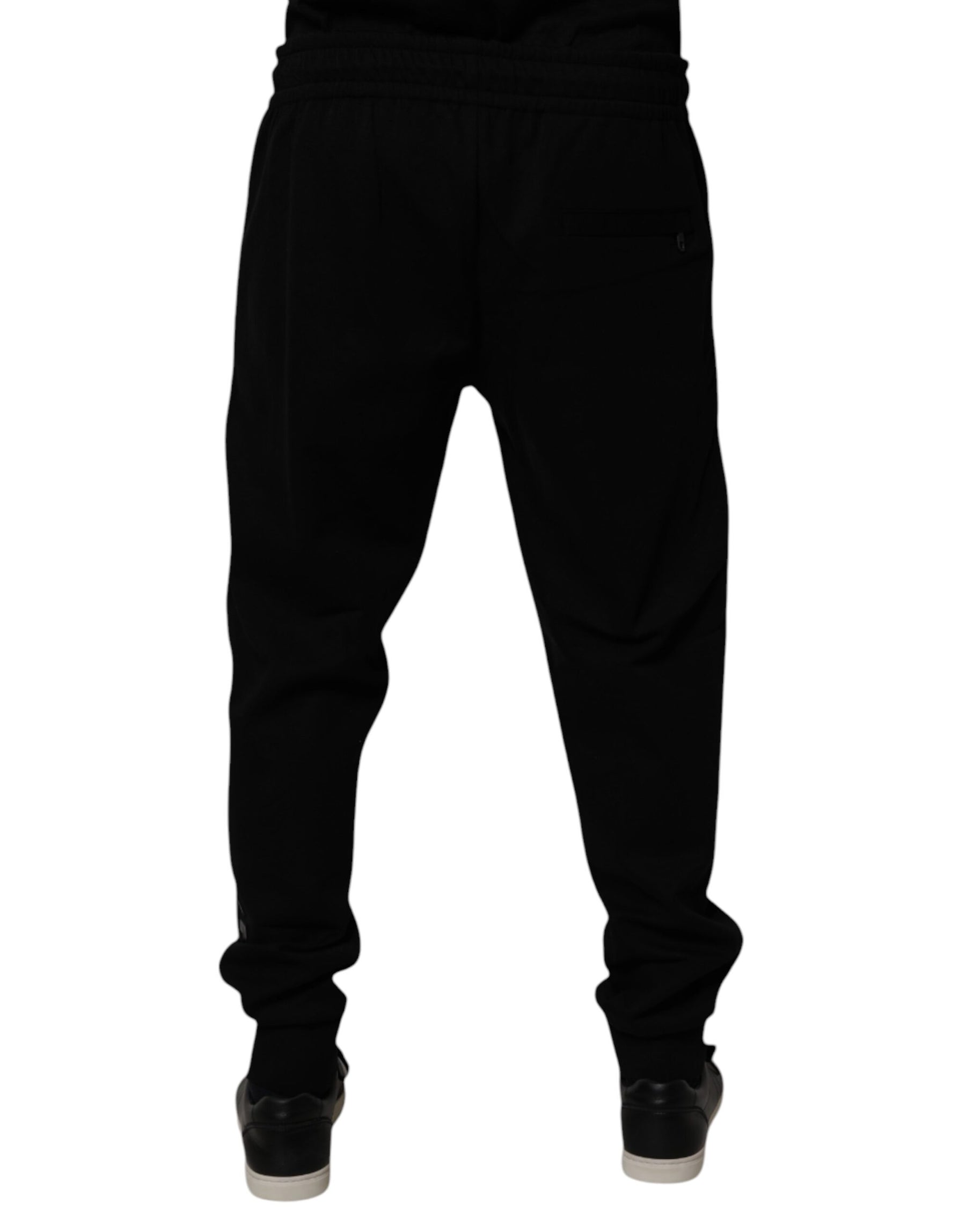 Dolce & Gabbana Black Cotton Blend Jogger Sweatpants Pants | Regal Royce