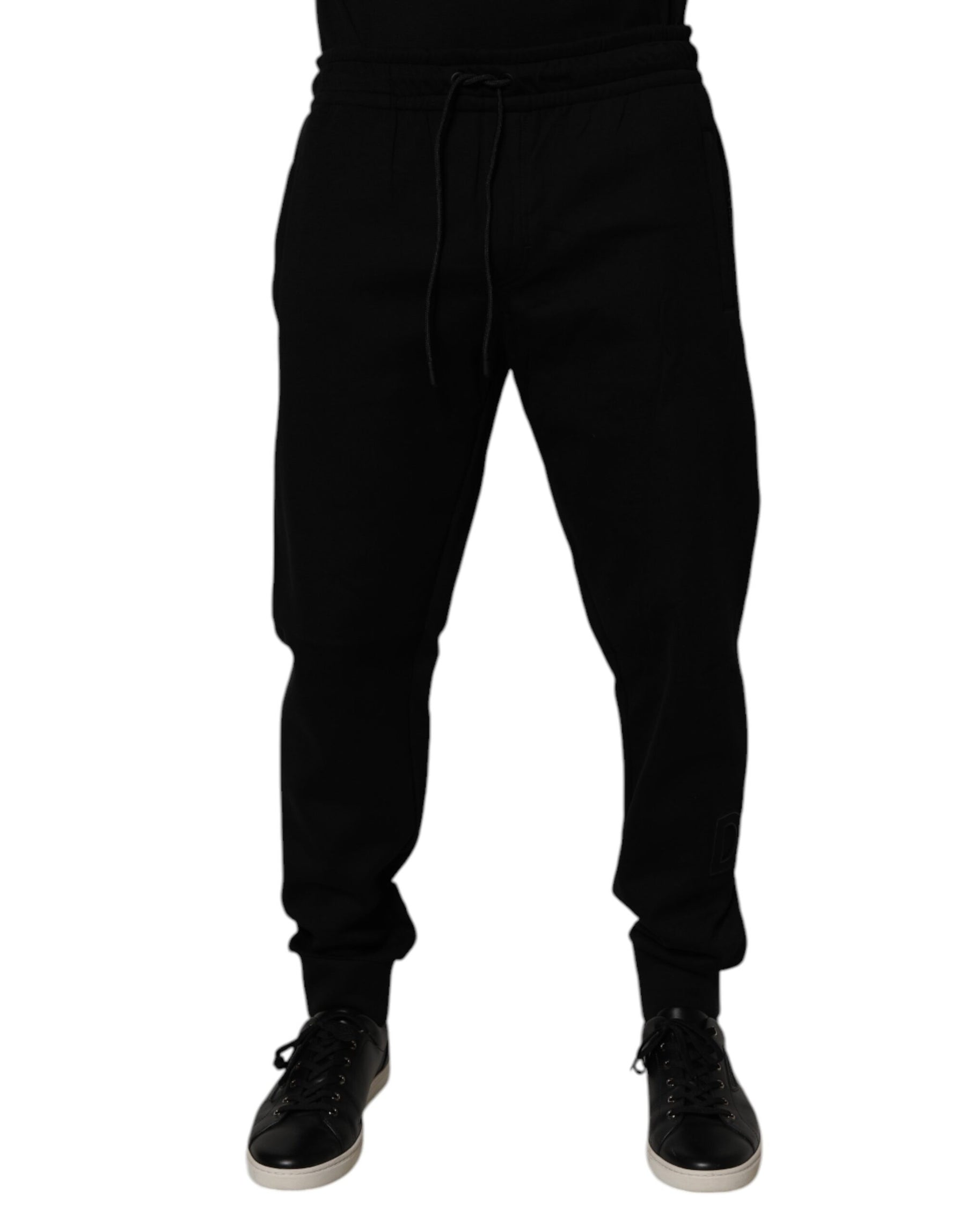 Dolce & Gabbana Black Cotton Blend Jogger Sweatpants Pants | Regal Royce