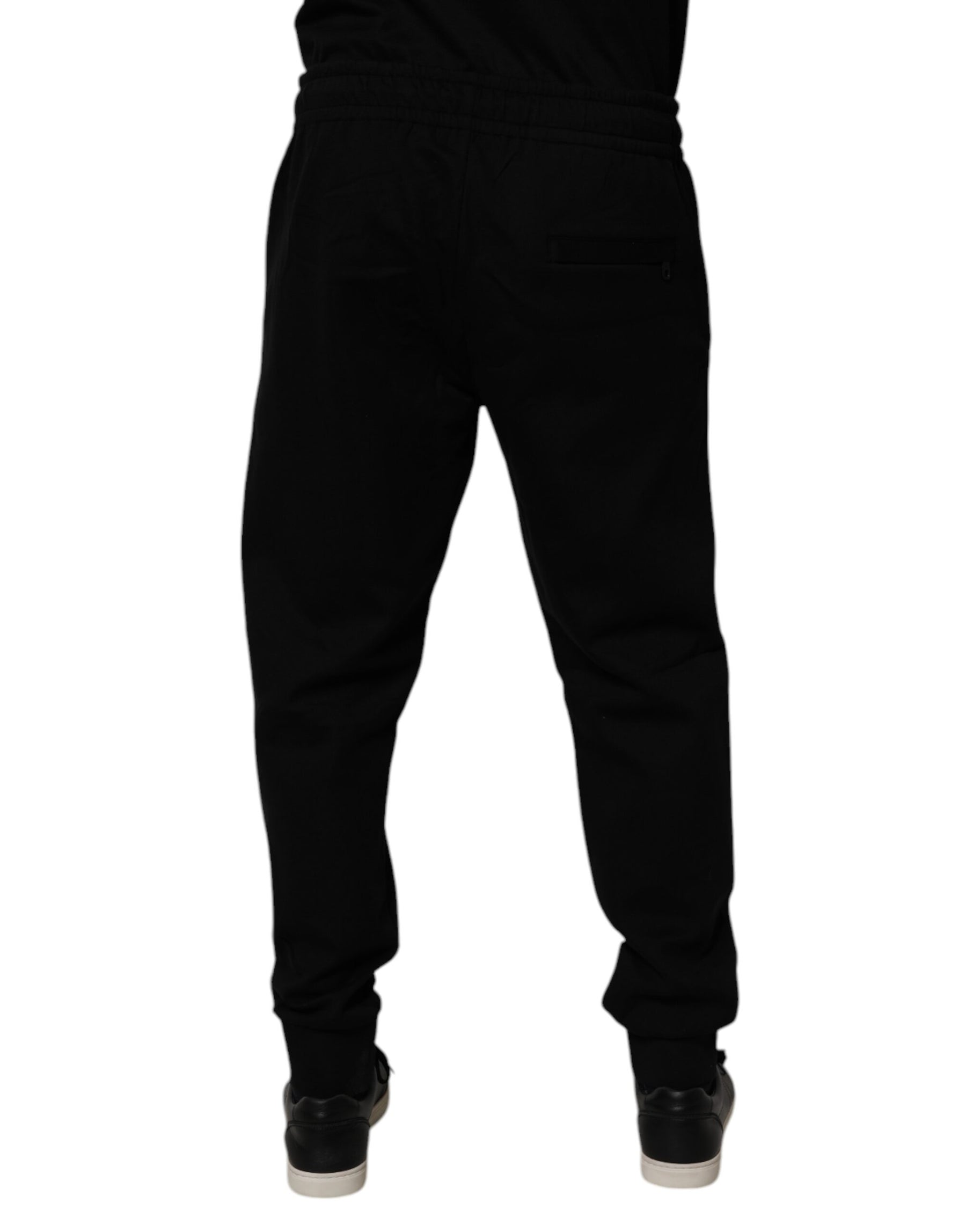 Dolce & Gabbana Black Cotton Blend Jogger Sweatpants Pants | Regal Royce