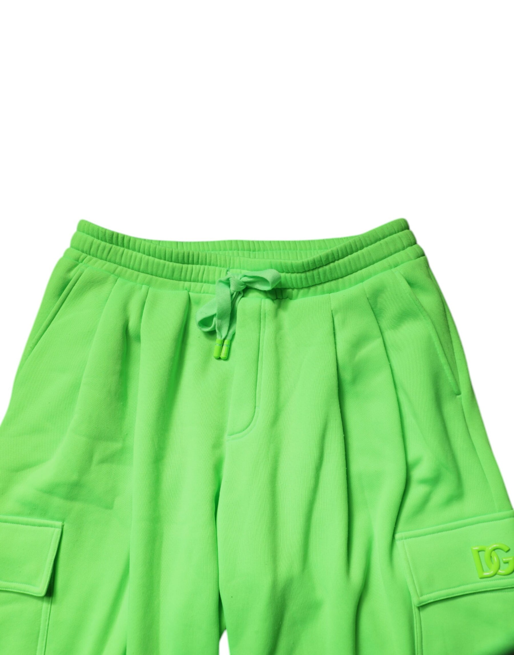 Dolce & Gabbana Neon Green Cargo Jogger Men Sweatpants Pants | Regal Royce