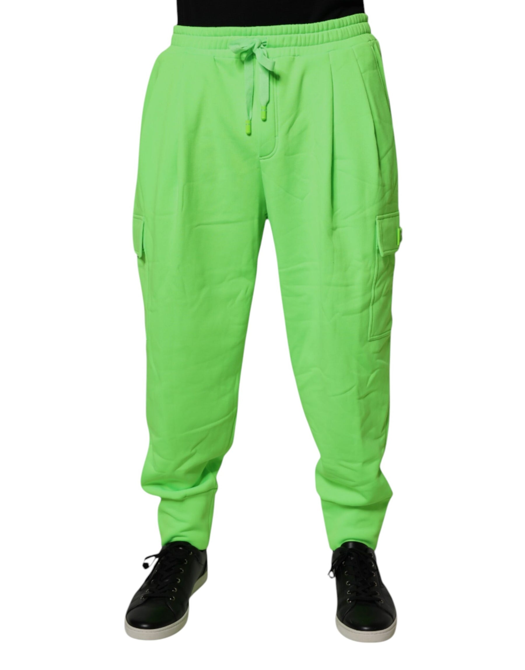 Dolce & Gabbana Neon Green Cargo Jogger Men Sweatpants Pants | Regal Royce