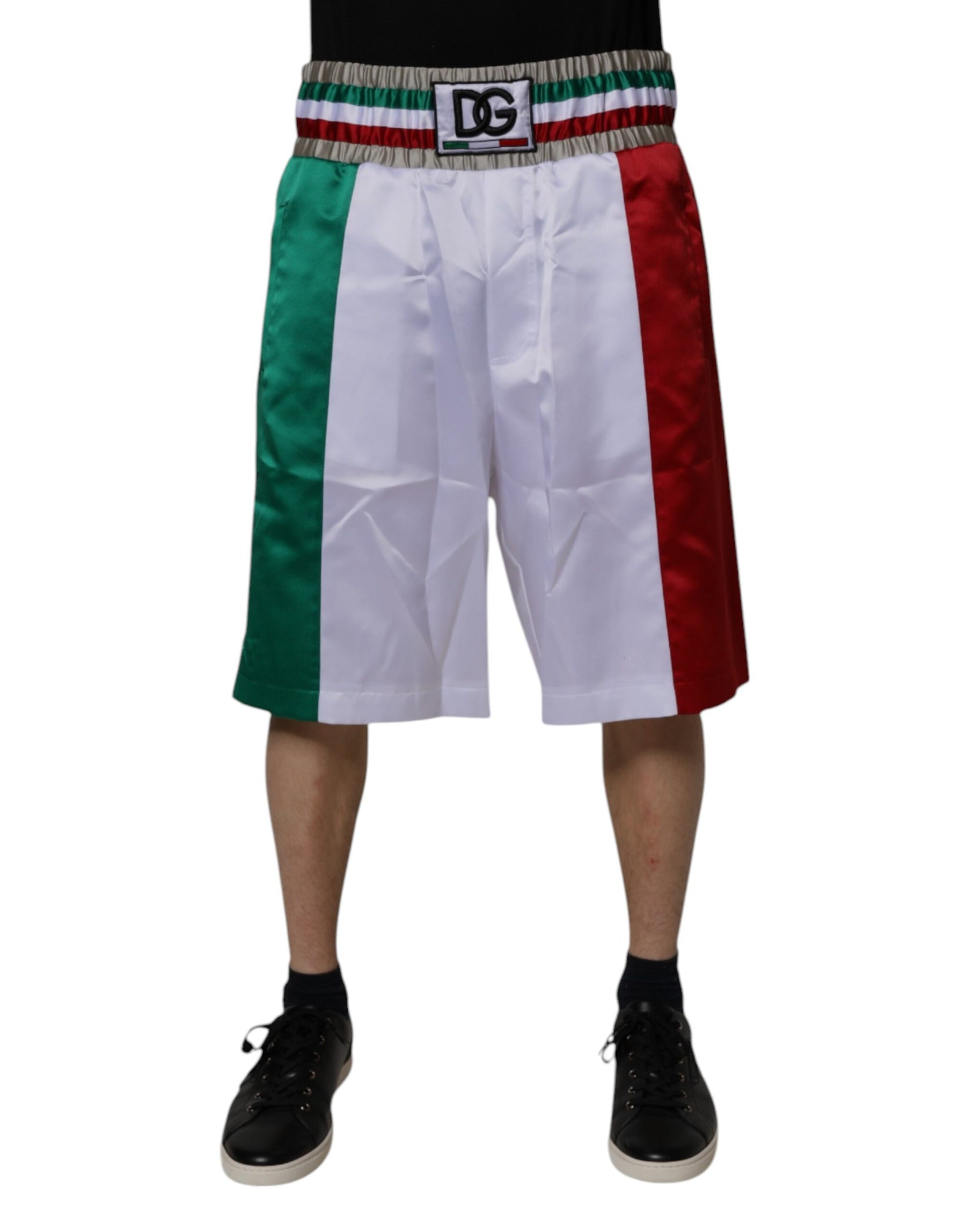 Dolce & Gabbana Multicolor Italia Polyester Bermuda Shorts | Regal Royce