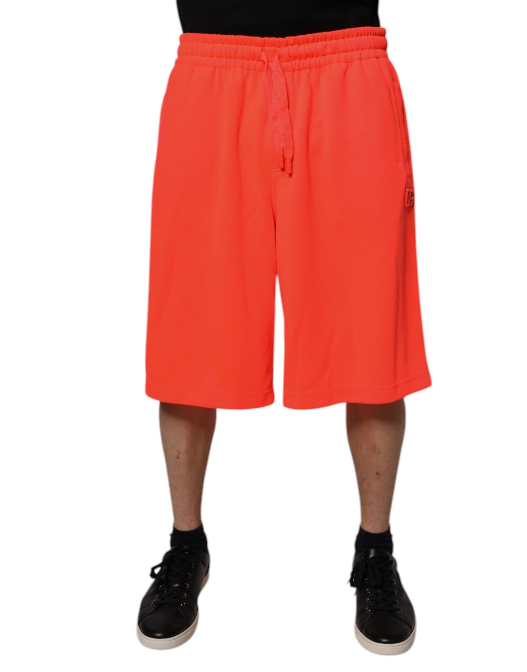 Dolce & Gabbana Red Polyester Mid Waist Men Bermuda Shorts | Regal Royce