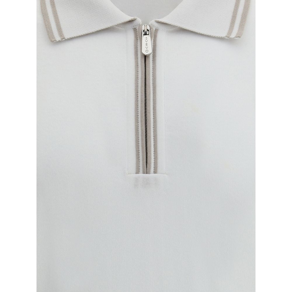 Svevo White Cotton Polo Shirt | Regal Royce