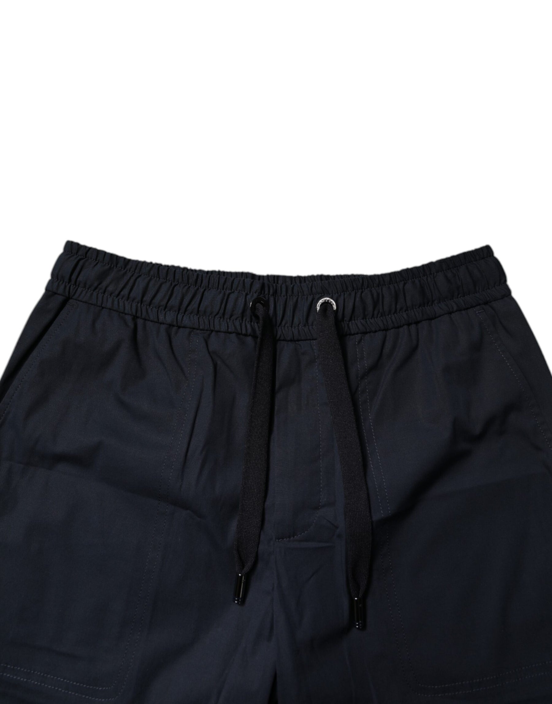 Dolce & Gabbana Dark Blue Cotton Bermuda Sweatshorts Shorts | Regal Royce