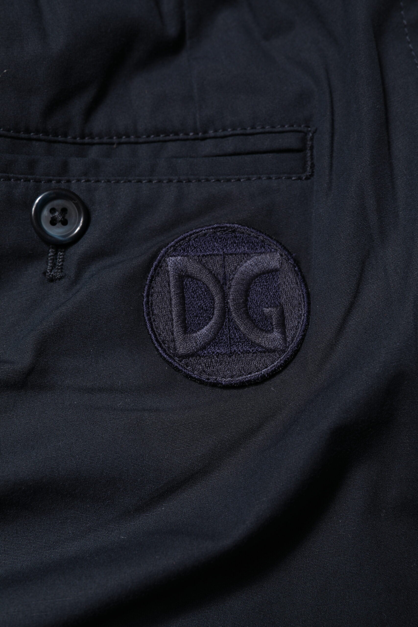 Dolce & Gabbana Dark Blue Cotton Bermuda Sweatshorts Shorts | Regal Royce
